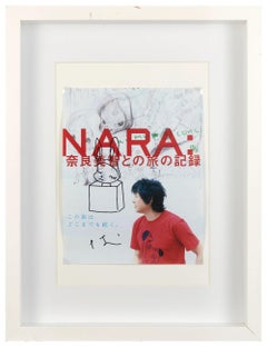 Sans titre, crayon de dessin unique en feutre sur papier d'affiche signé à la main Pop Art, 2013