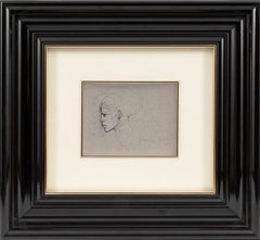 Volto - Inchiostro su carta Disegno unico firmato Donna pittrice surrealista, 1960 ca.