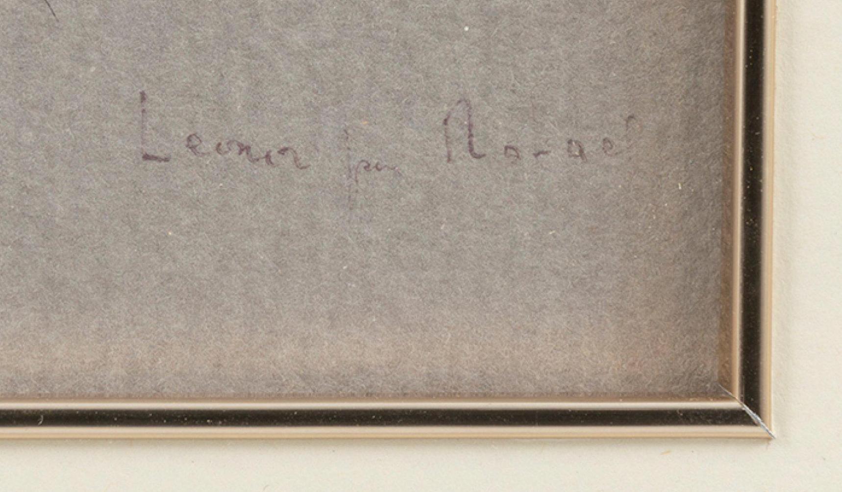 Volto - Inchiostro su carta Disegno unico firmato Donna pittrice surrealista, 1960 ca. - Art Surrealismo di Leonor Fini