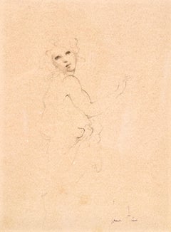 Sorcière - Inchiostro su carta Disegno unico firmato Donna pittrice surrealista, 1960 ca.