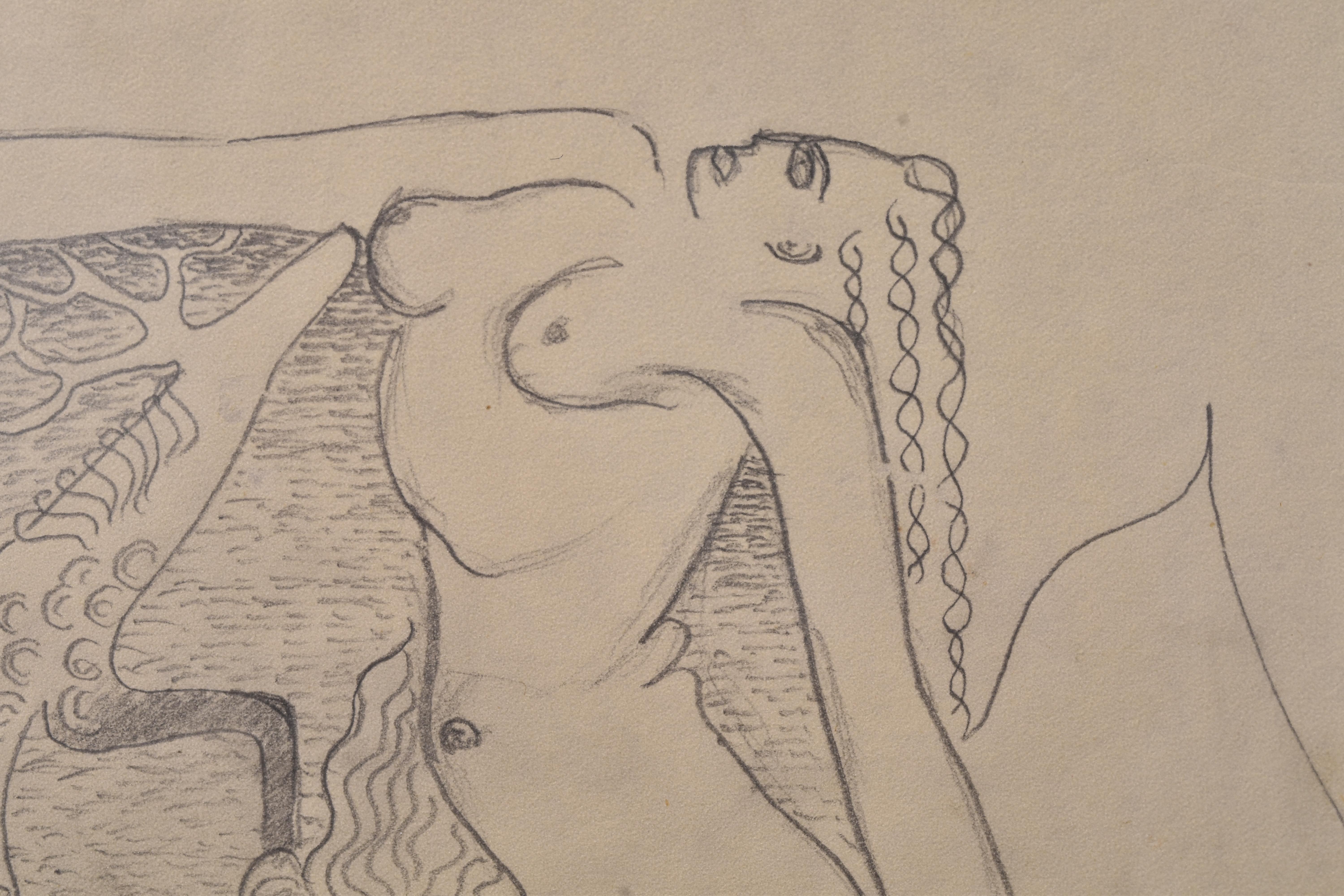 Max Walter Svanberg (1912-1994)
Surrealistische Komposition, 1935
Graphit auf Papier
Abmessungen: 10 ⅗ × 16 ½ Zoll (27 × 42 cm); 18 ⅞ × 25 ¼ Zoll (48 × 64 cm) gerahmt
Signiert und datiert unten rechts

Ausgestellt: Max Walter Svanberg, Malmö