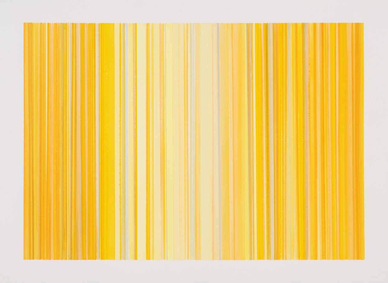 Janet Jennings Abstract Drawing - Sedona yellow stripes