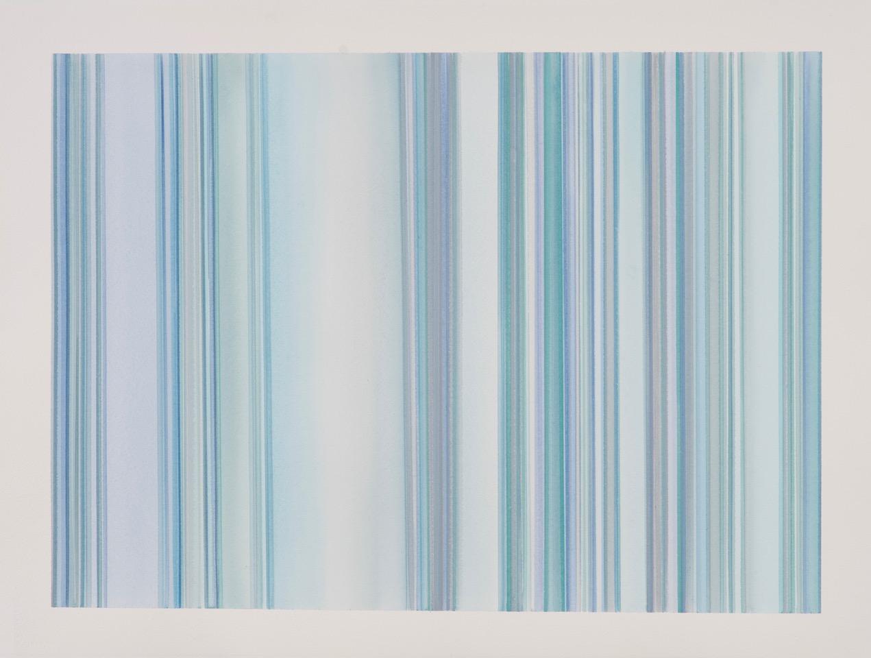 Janet Jennings Abstract Drawing - Atlantic blue stripes