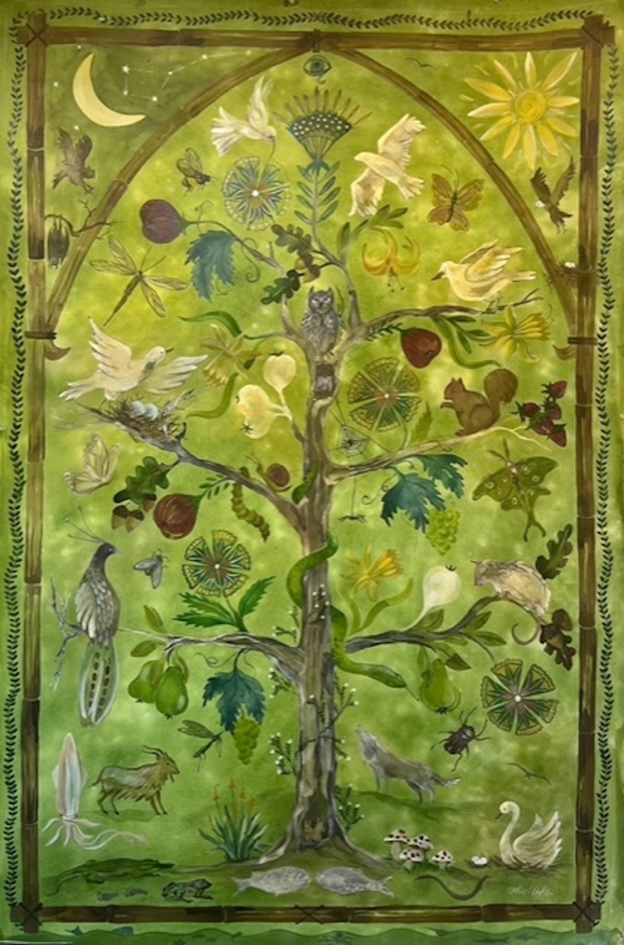 Idoline Duke Figurative Art - Tree of life – forest light