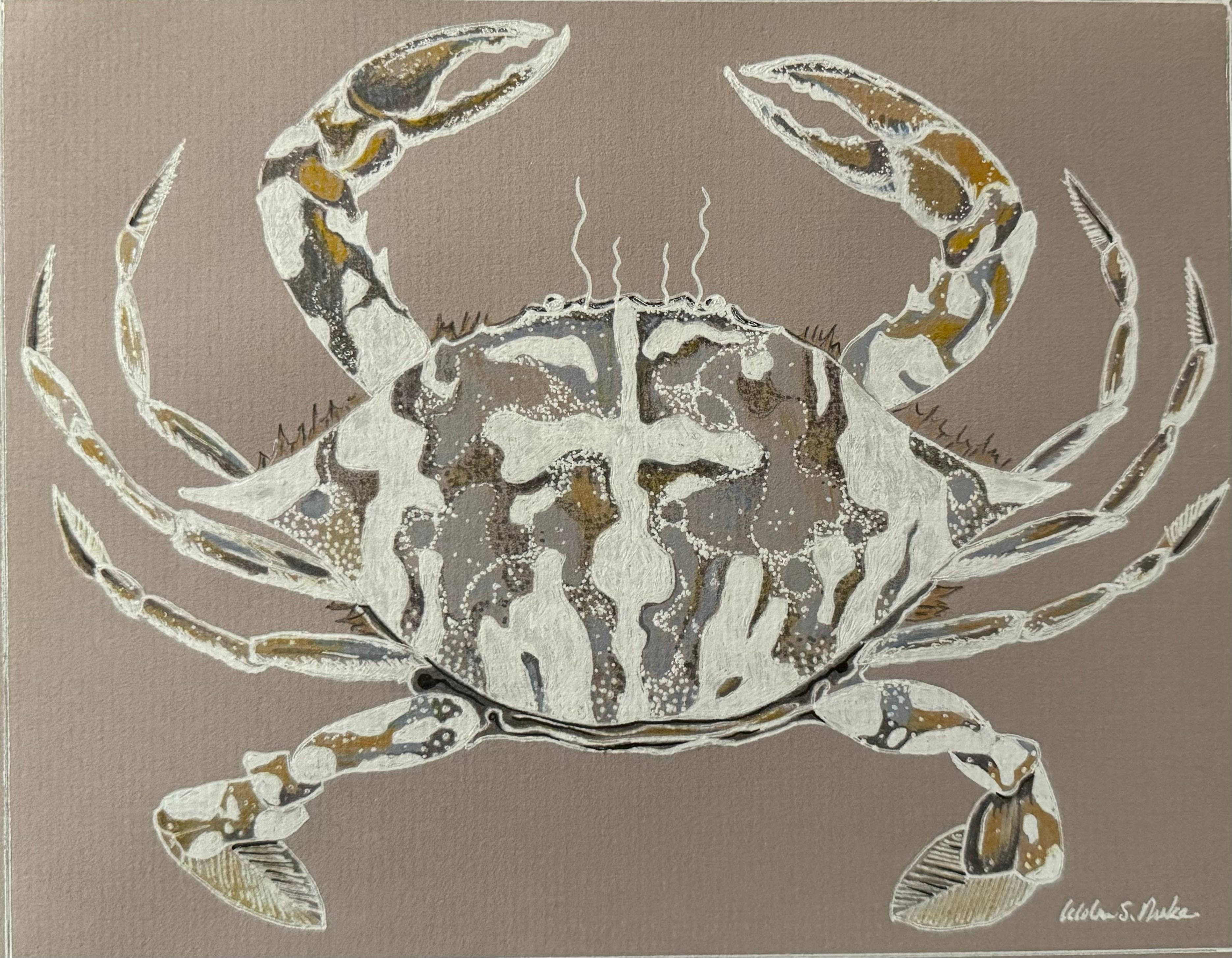 Idoline Duke Figurative Art - Harbor crab