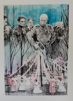 Sin título - Pintura, Lápiz de color sobre cartón