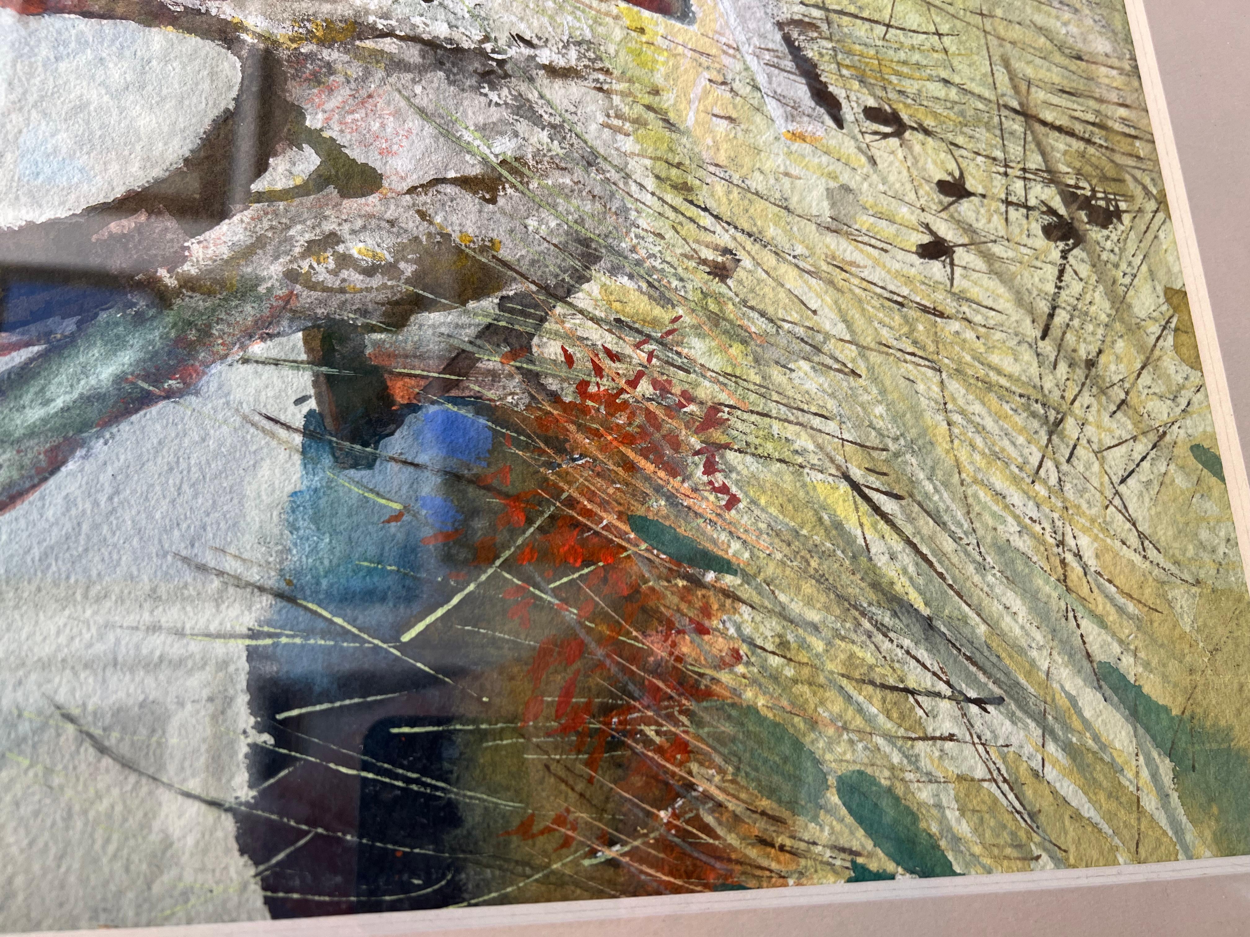 Cabine Turtle Creek - Gris Landscape Art par Roy Martell Mason