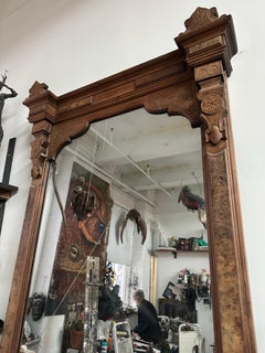 Antique American Victorian Eastlake Hall Mirror – Late 19th / Early 20th Century