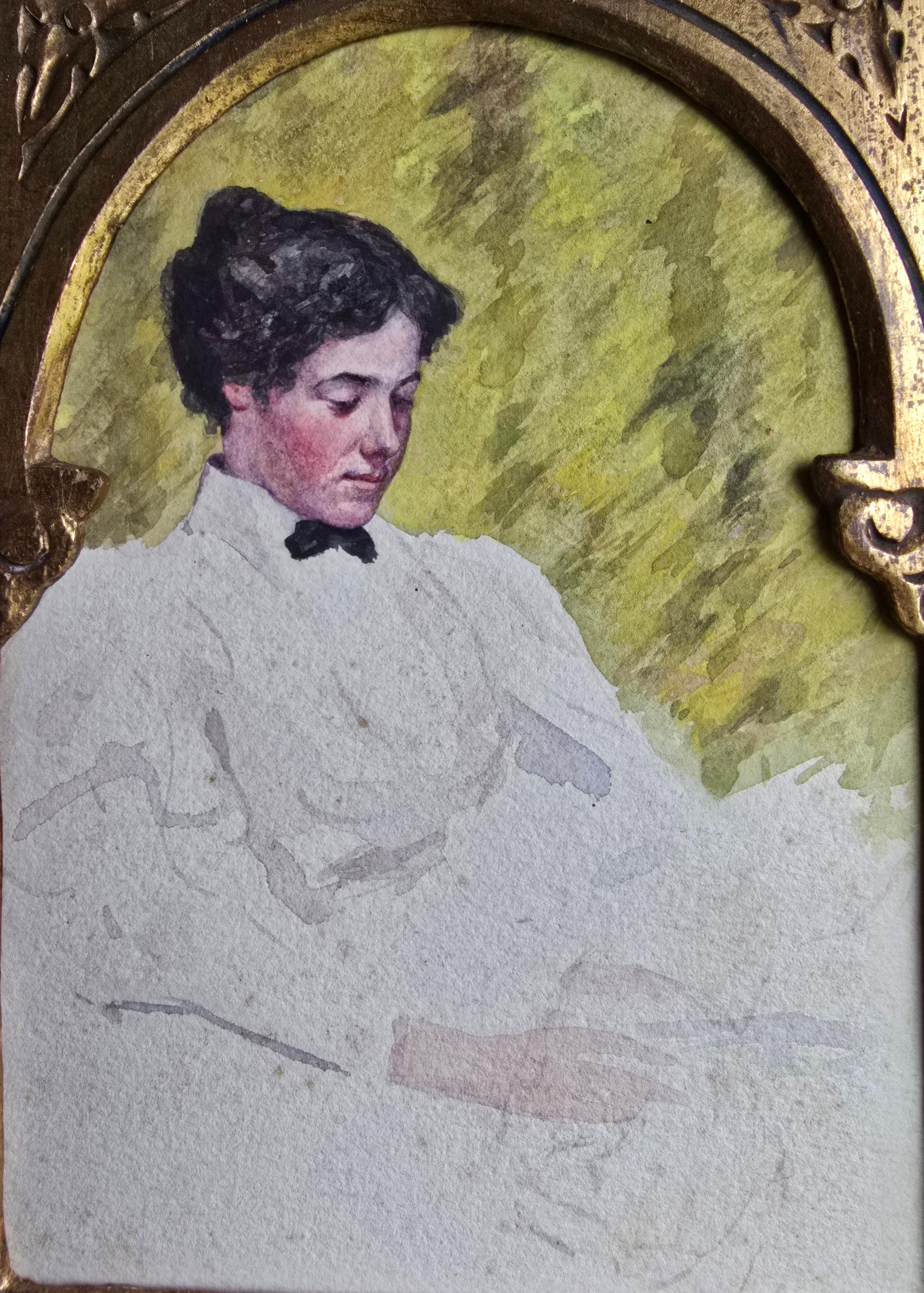Portrait de femme - Theodore S. Slafter en vente 3