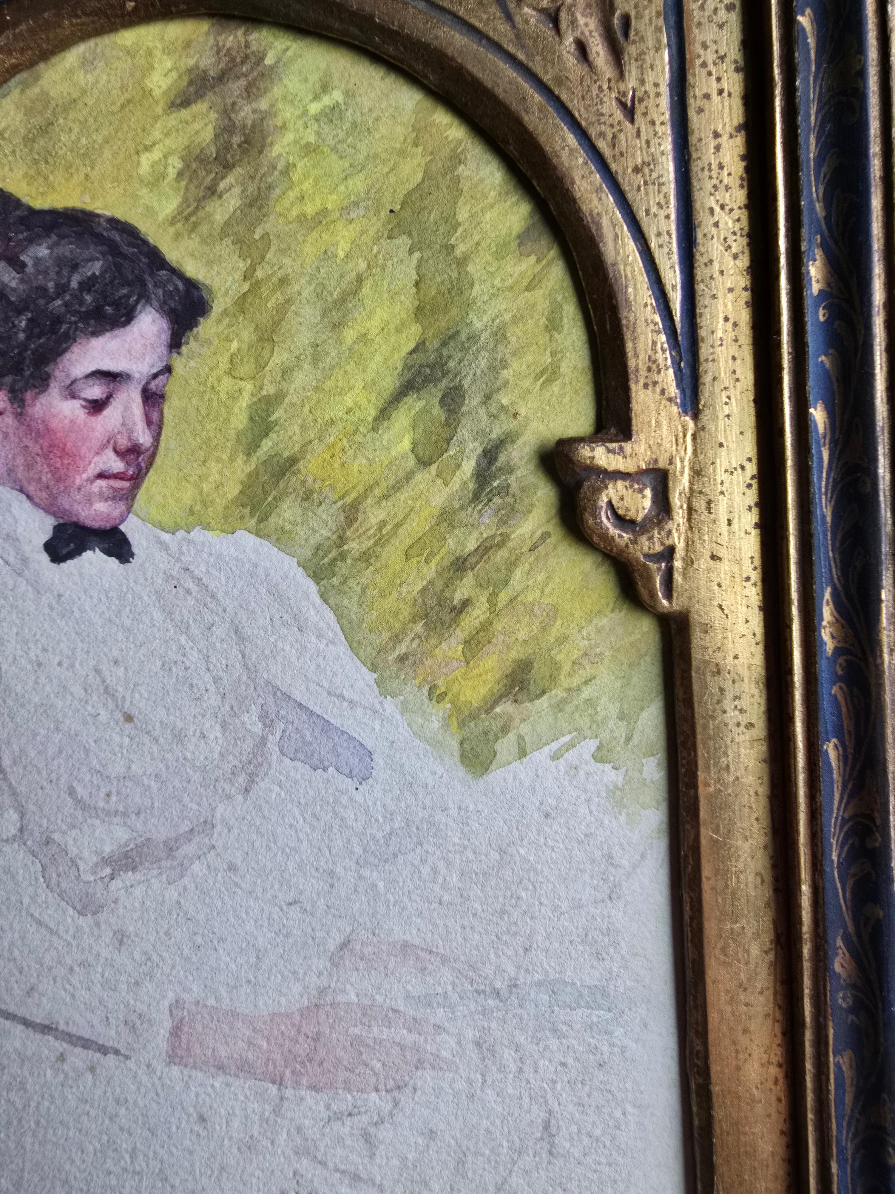 Portrait de femme - Theodore S. Slafter en vente 2
