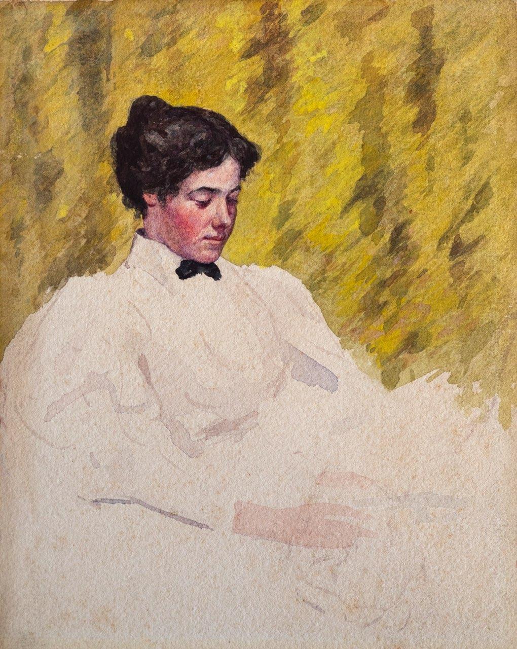 Portrait de femme - Theodore S. Slafter en vente 1