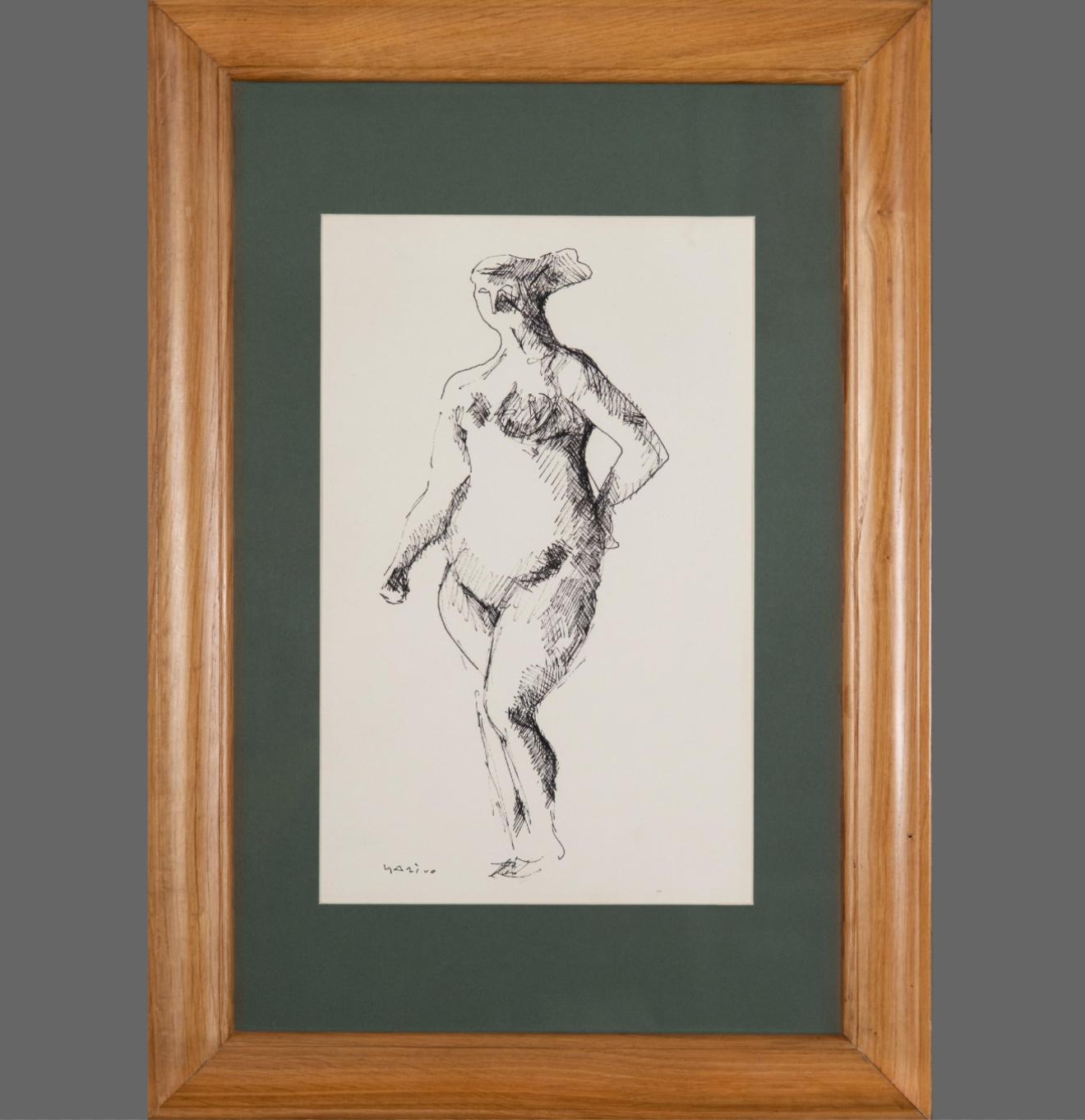 Dibujo italiano de los años 70 firmado a nombre de Marino Marini en venta 1