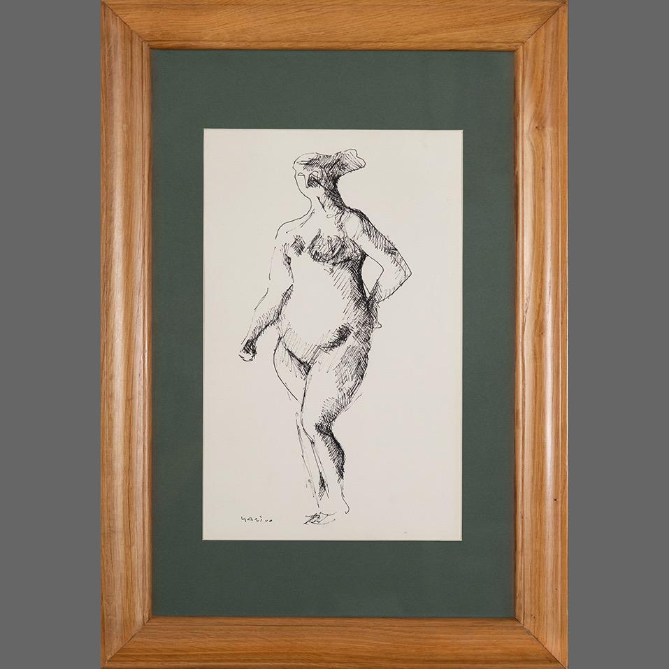 Framed Abstrakte Zeichnungen und Aquarelle