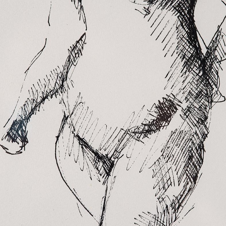 Dibujo italiano de los años 70 firmado a nombre de Marino Marini en venta 2