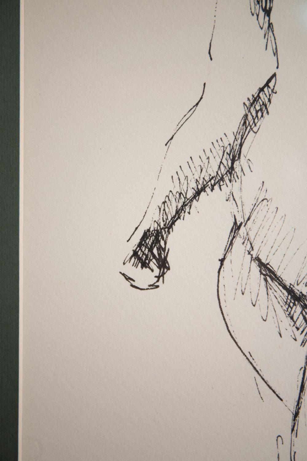 Dibujo italiano de los años 70 firmado a nombre de Marino Marini en venta 7