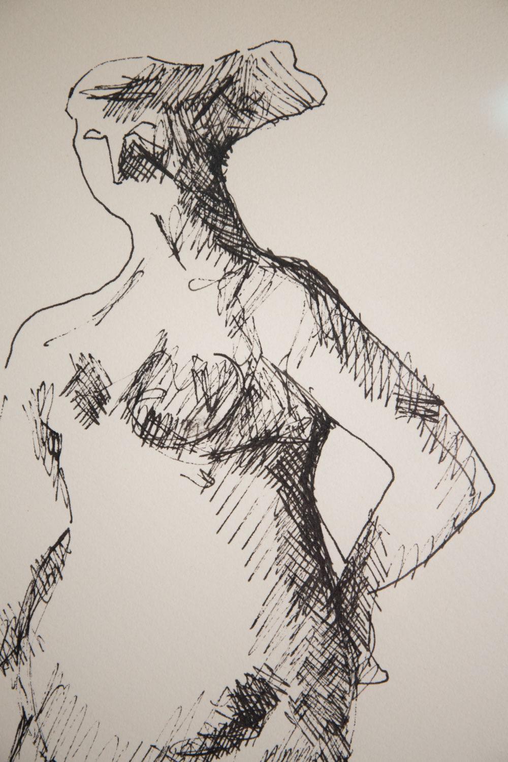 Dibujo italiano de los años 70 firmado a nombre de Marino Marini en venta 6