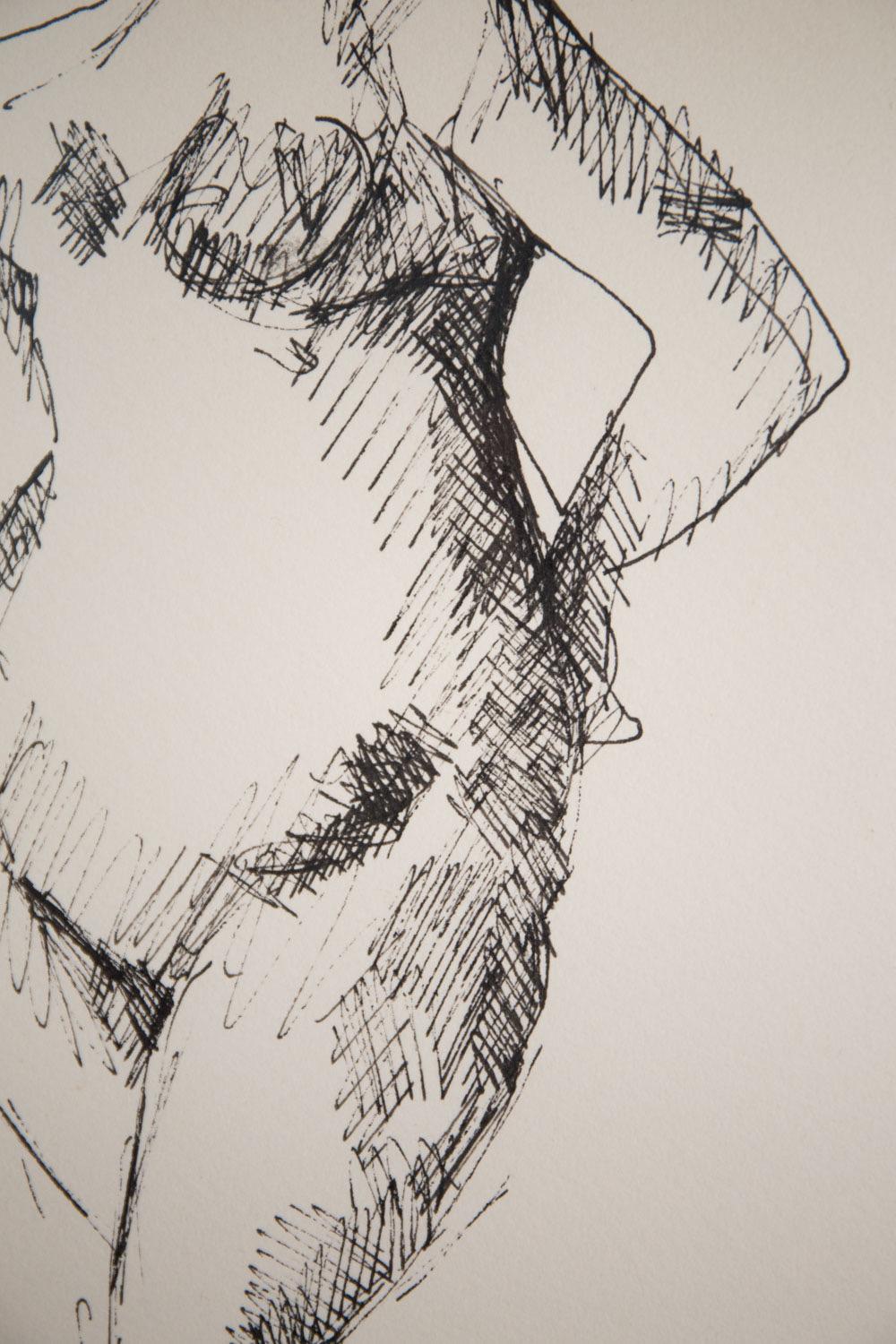 Dibujo italiano de los años 70 firmado a nombre de Marino Marini en venta 8