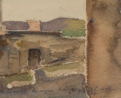 Acquerello d'epoca italiano firmato Grand Tour