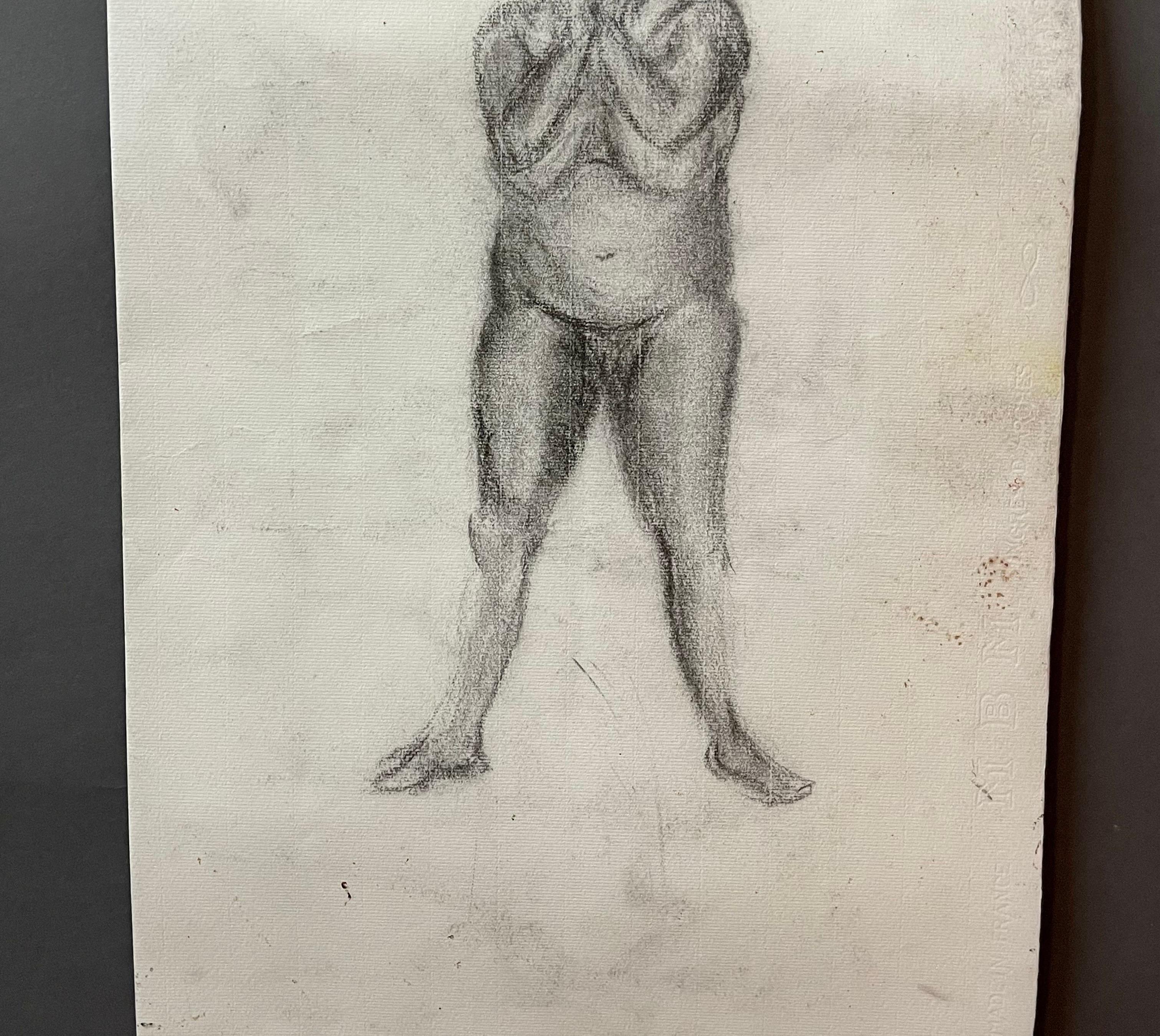 Henry Moore Stil I950s Nudes Englisch Zeichnung im Angebot 8