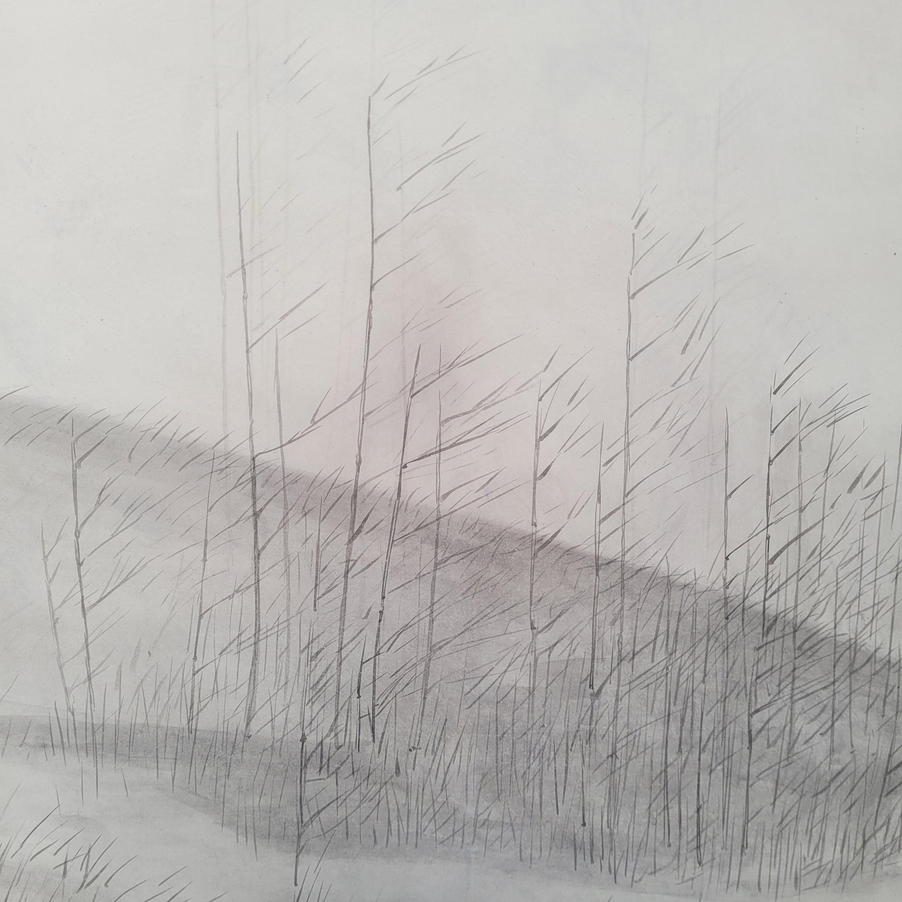 Hasegawa School Edo Folding Screen with Horses Byobu Horses Japan For Sale 9