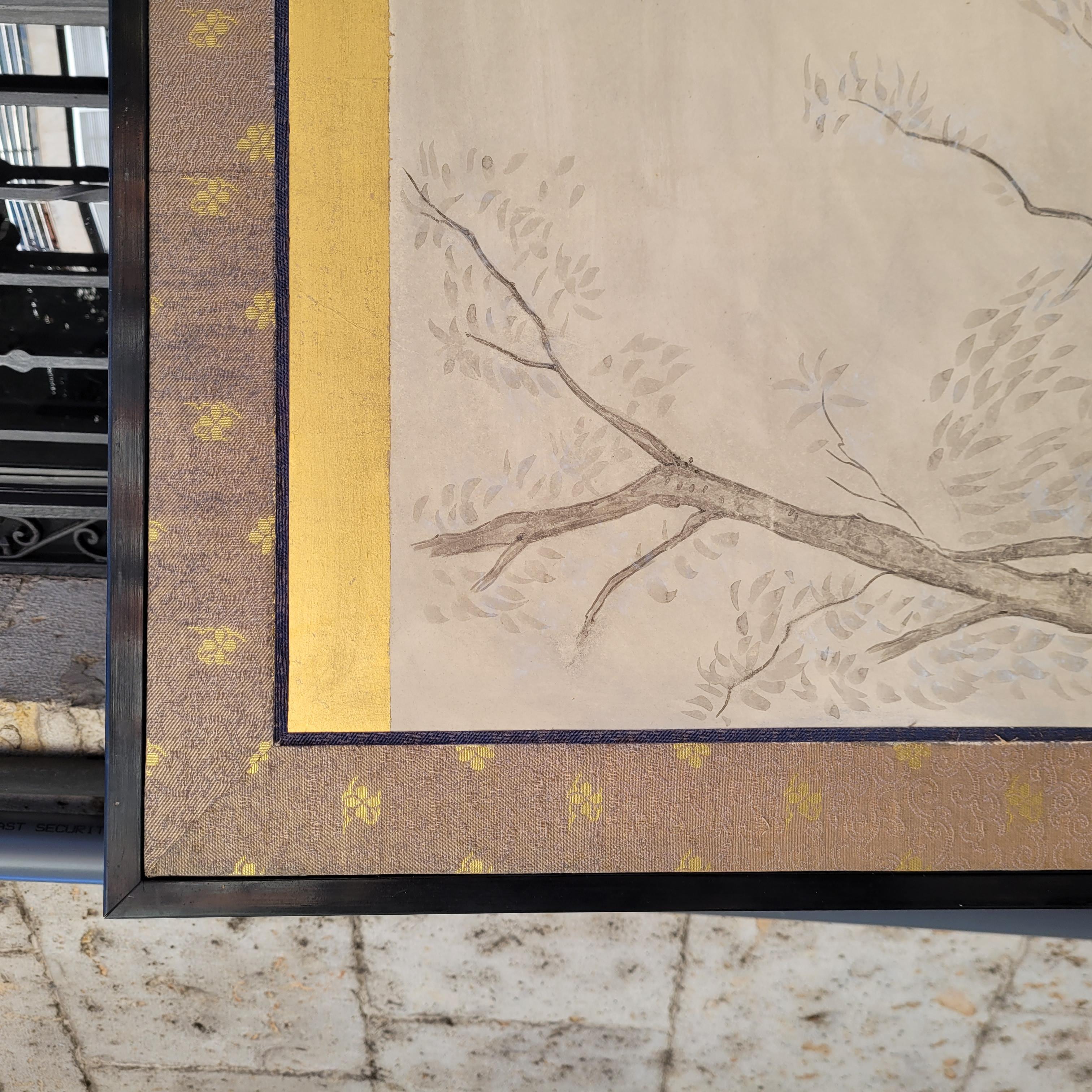 Hasegawa School Edo Folding Screen with Horses Byobu Horses Japan For Sale 10