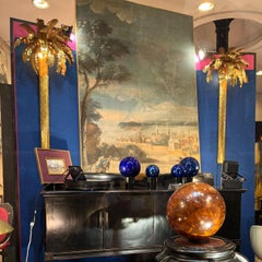 Watercolor painting on linen, French Provençal Baroque style, “Duel of Knights”