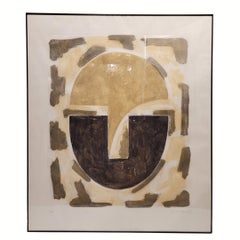 Acquaforte "Testa", Rafael Canogar, prova d'autore, 1987 Spagna