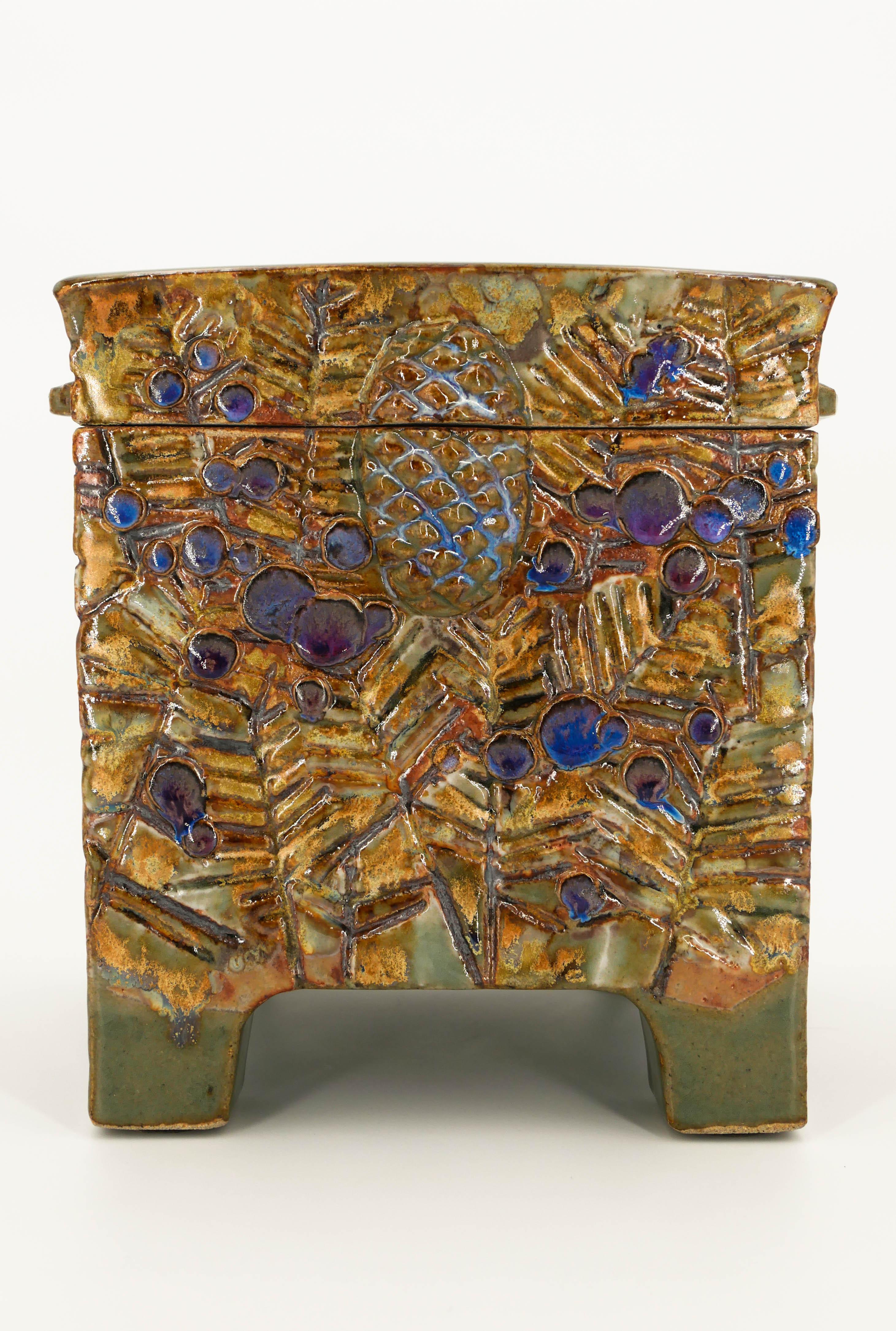 Coffre céramique « Le Pin » - Art by Jean-Claude Canonne