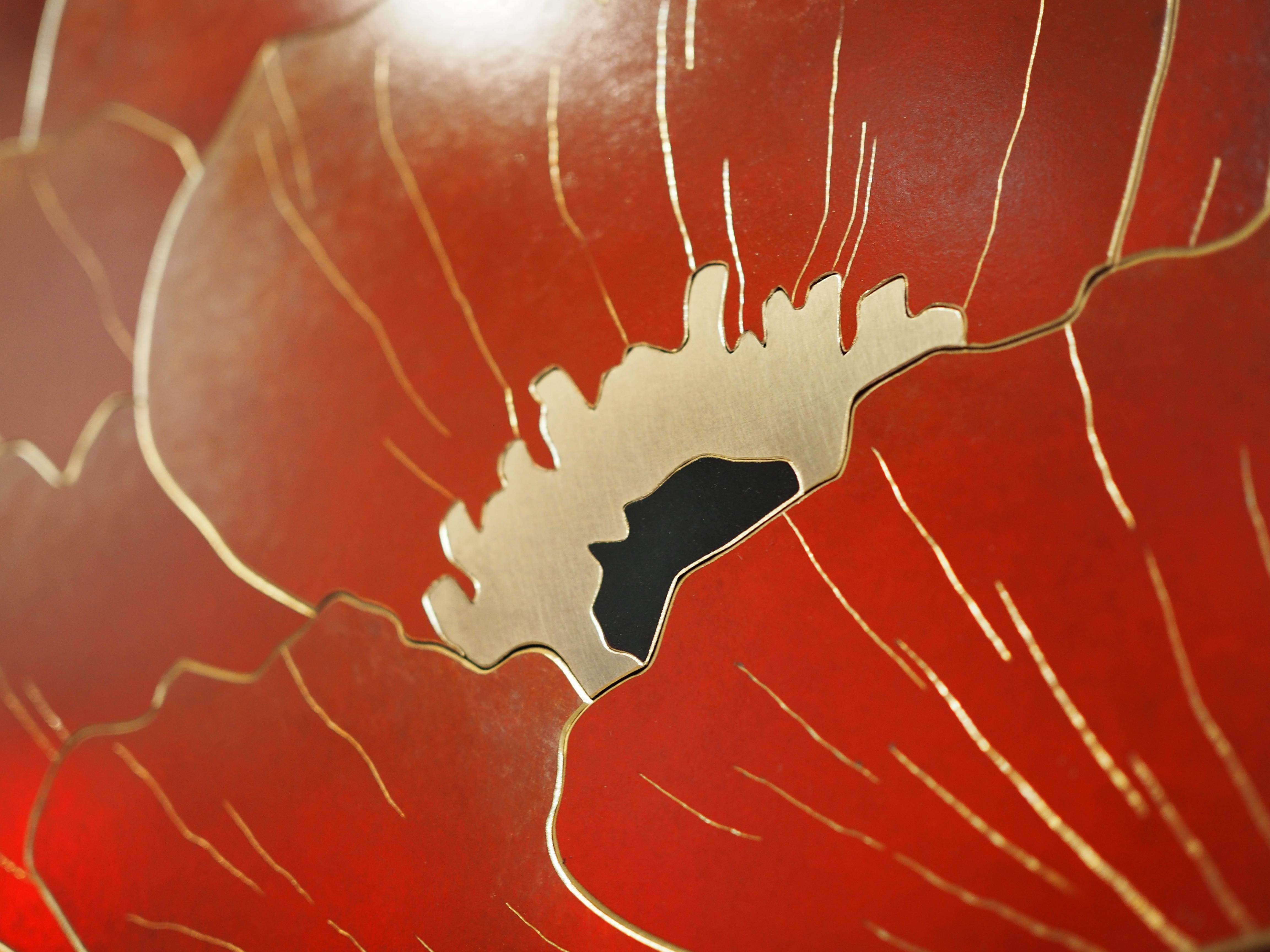 牡丹-Botan - Art déco Painting par Ryo Hikosaka