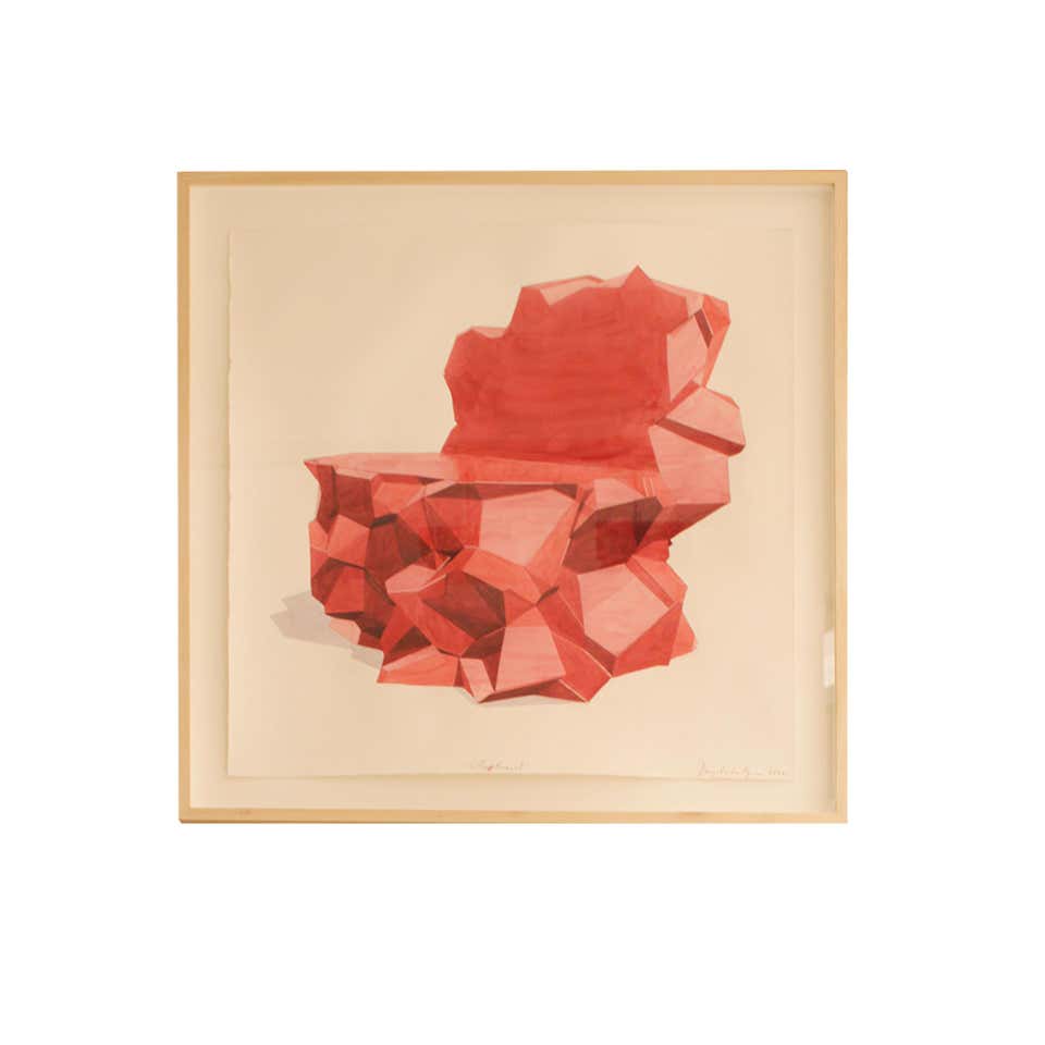 Watercolor of "Mineral" Chair by The Artist Dagoberto Rodriguez