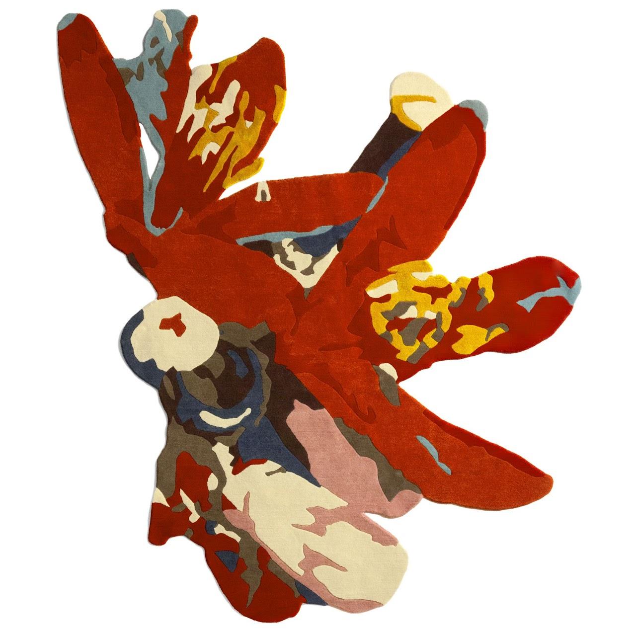 “Epiphyte” Rug by Leo Rydell, Handcrafted in Nepal, Tibetan Wool, Unique Piece