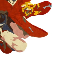 Tappeto "Corolla" di Leo Rydell, realizzato a mano in Nepal, lana tibetana, pezzo unico