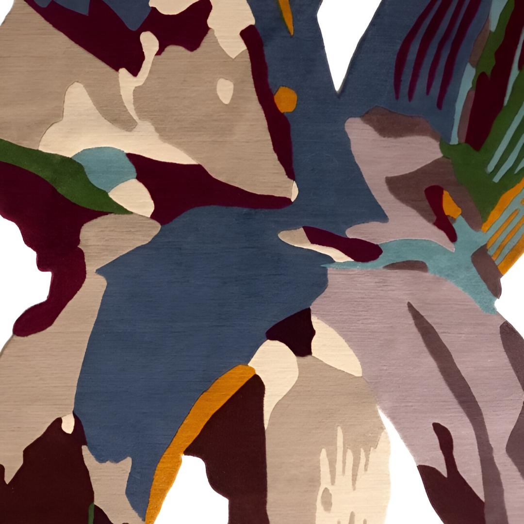 “Calyx” Rug from the Twilight Series by Leo Rydell, Handcrafted in Nepal For Sale 5