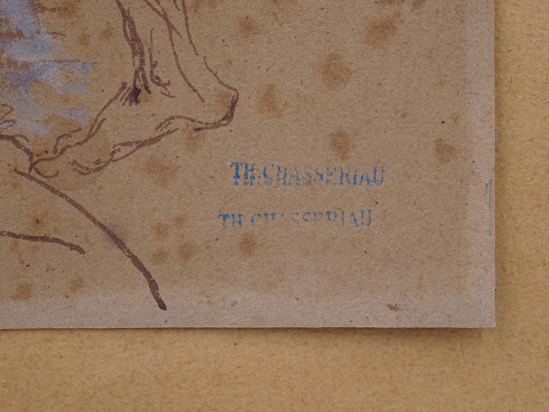 Dessin préparatoire au crayon sur papier de Théodore Chassériau, vers 1850 en vente 3