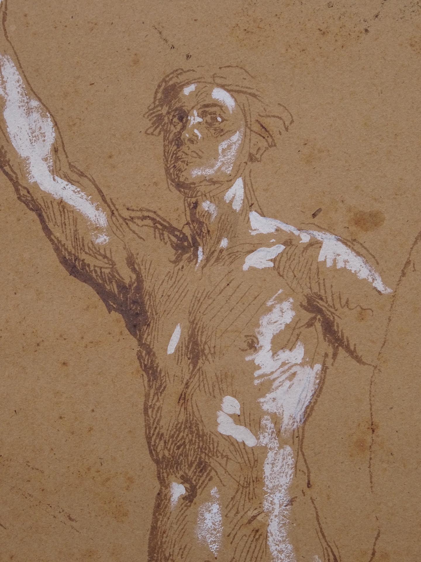 Dessin préparatoire au crayon sur papier de Théodore Chassériau, vers 1850 en vente 7
