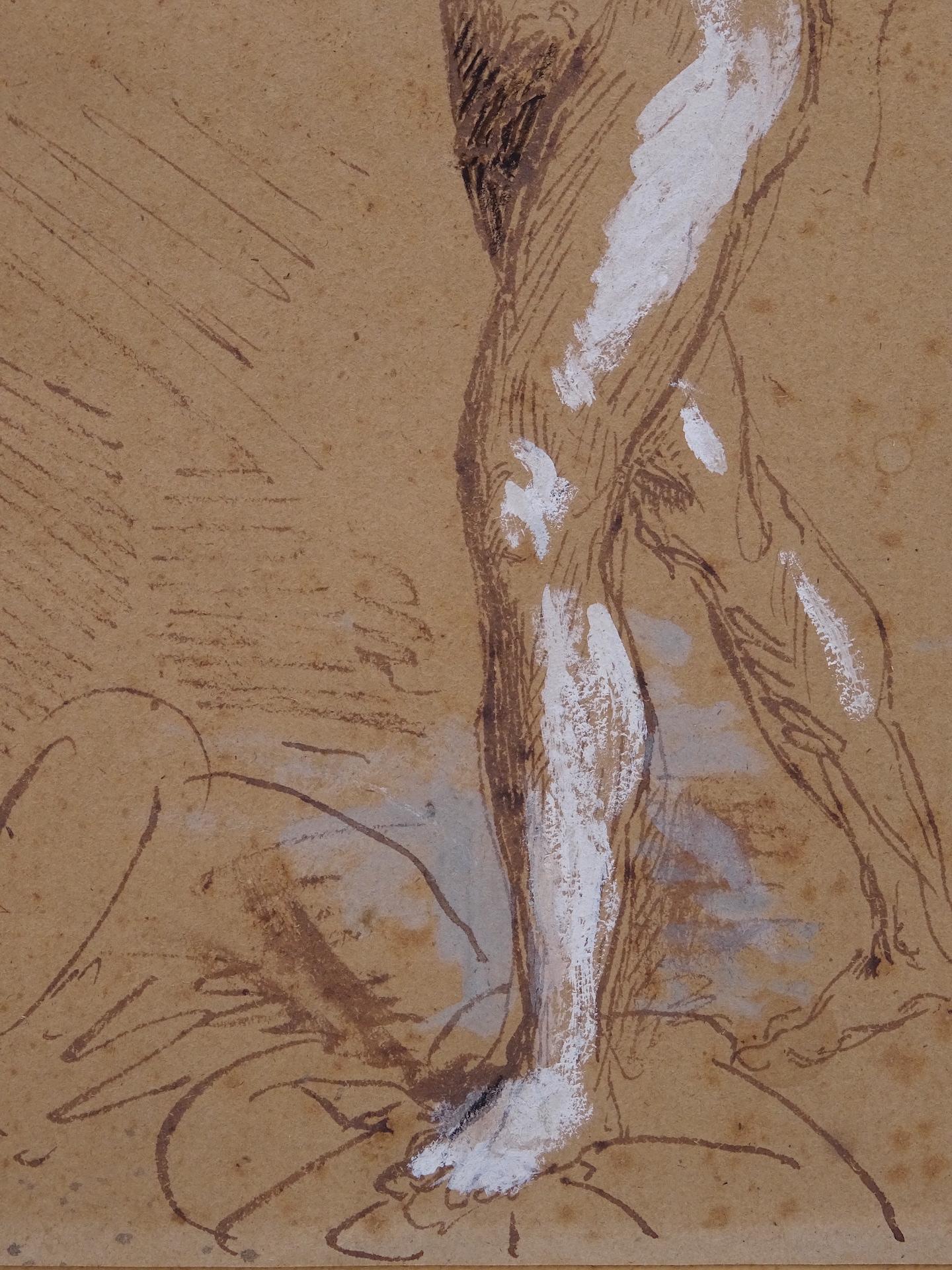 Dessin préparatoire au crayon sur papier de Théodore Chassériau, vers 1850 en vente 4