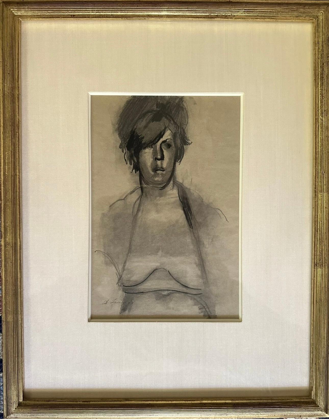 David Levine Figurative Art – Frau