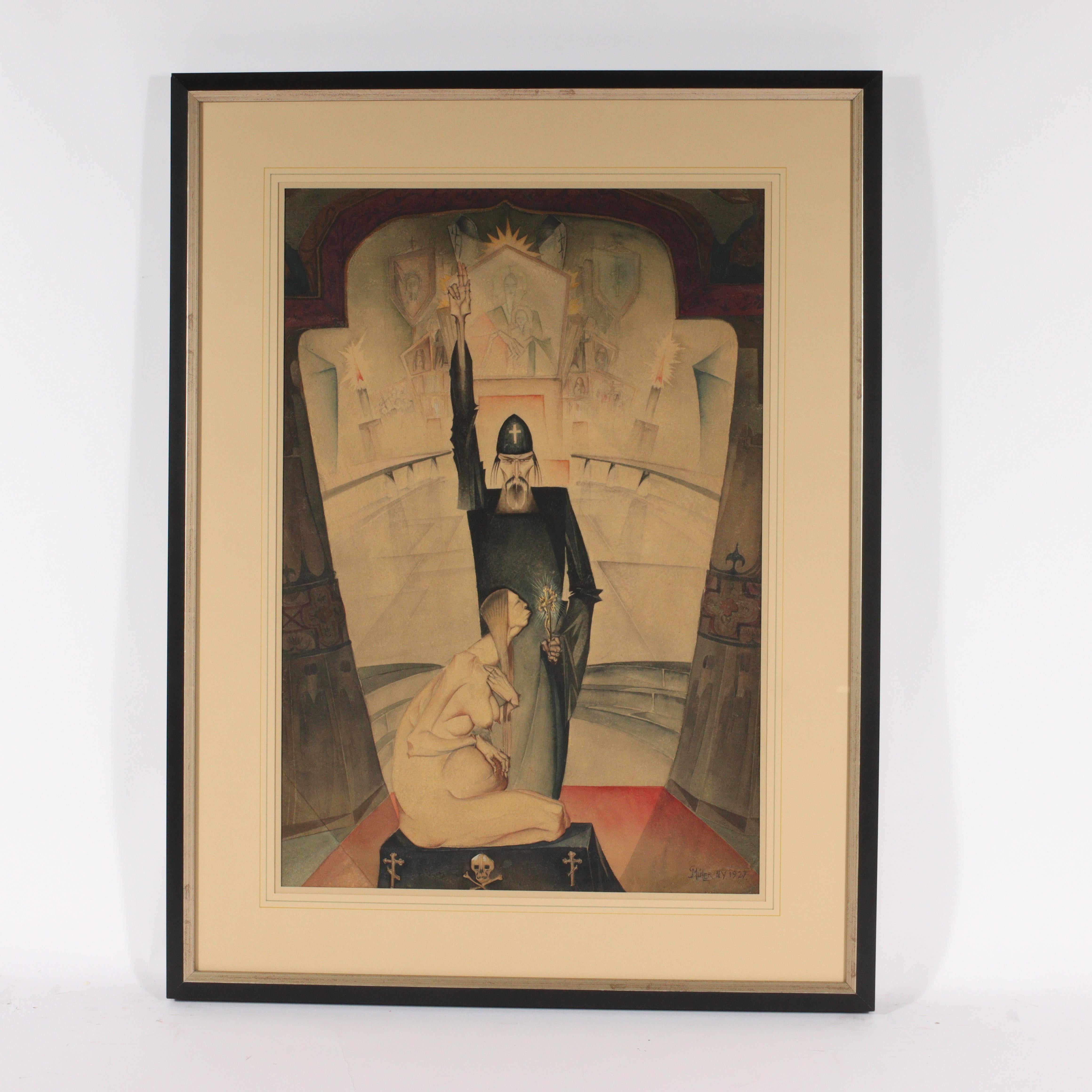 Paul Muller Portrait - Priest with Pregnant Woman