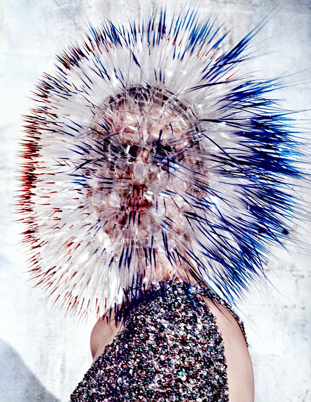Txema Yeste Color Photograph - Distorted Toni Garrn, Paris