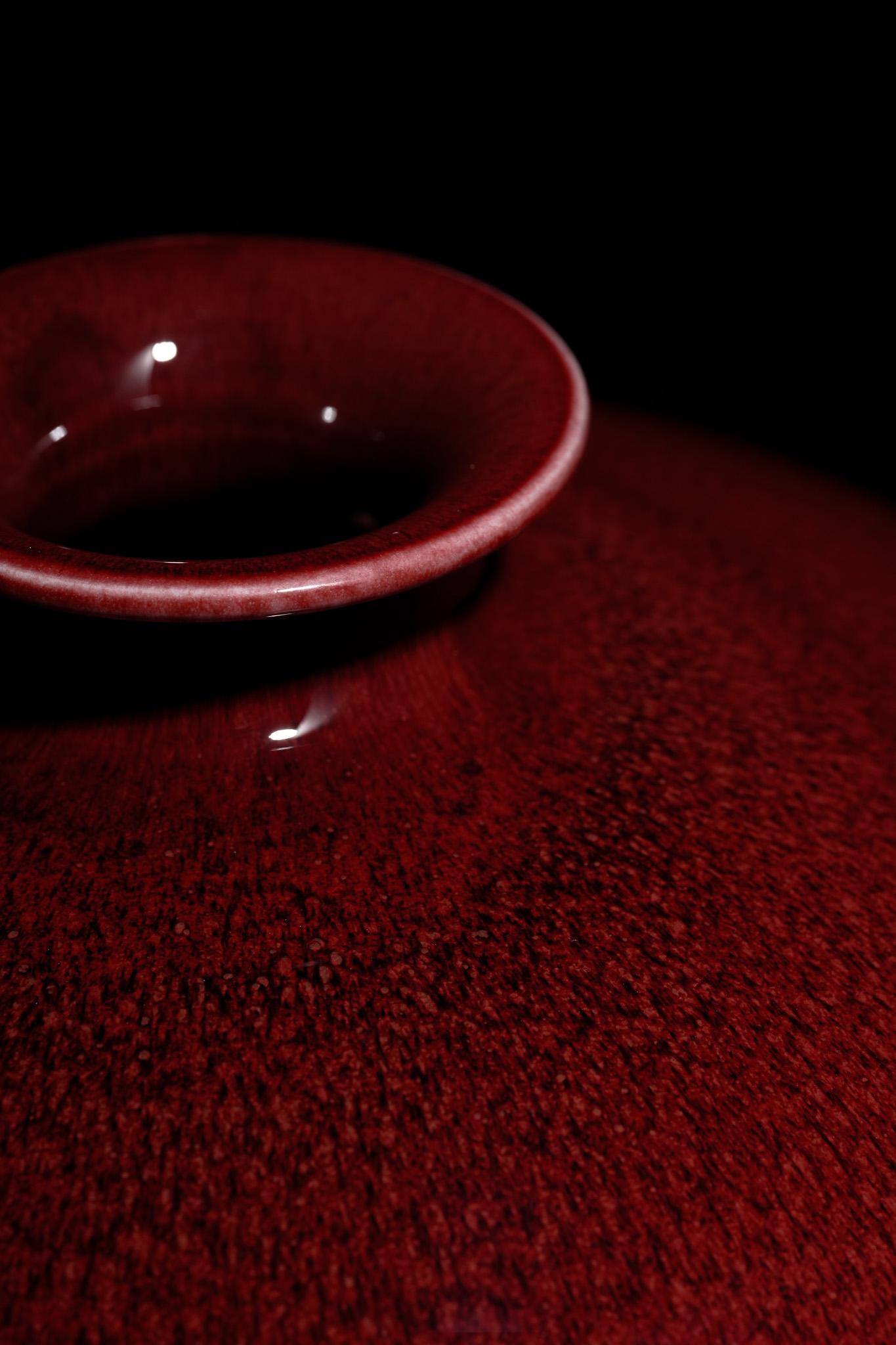 Große rote Meiping-Vase von Langyao im Angebot 7