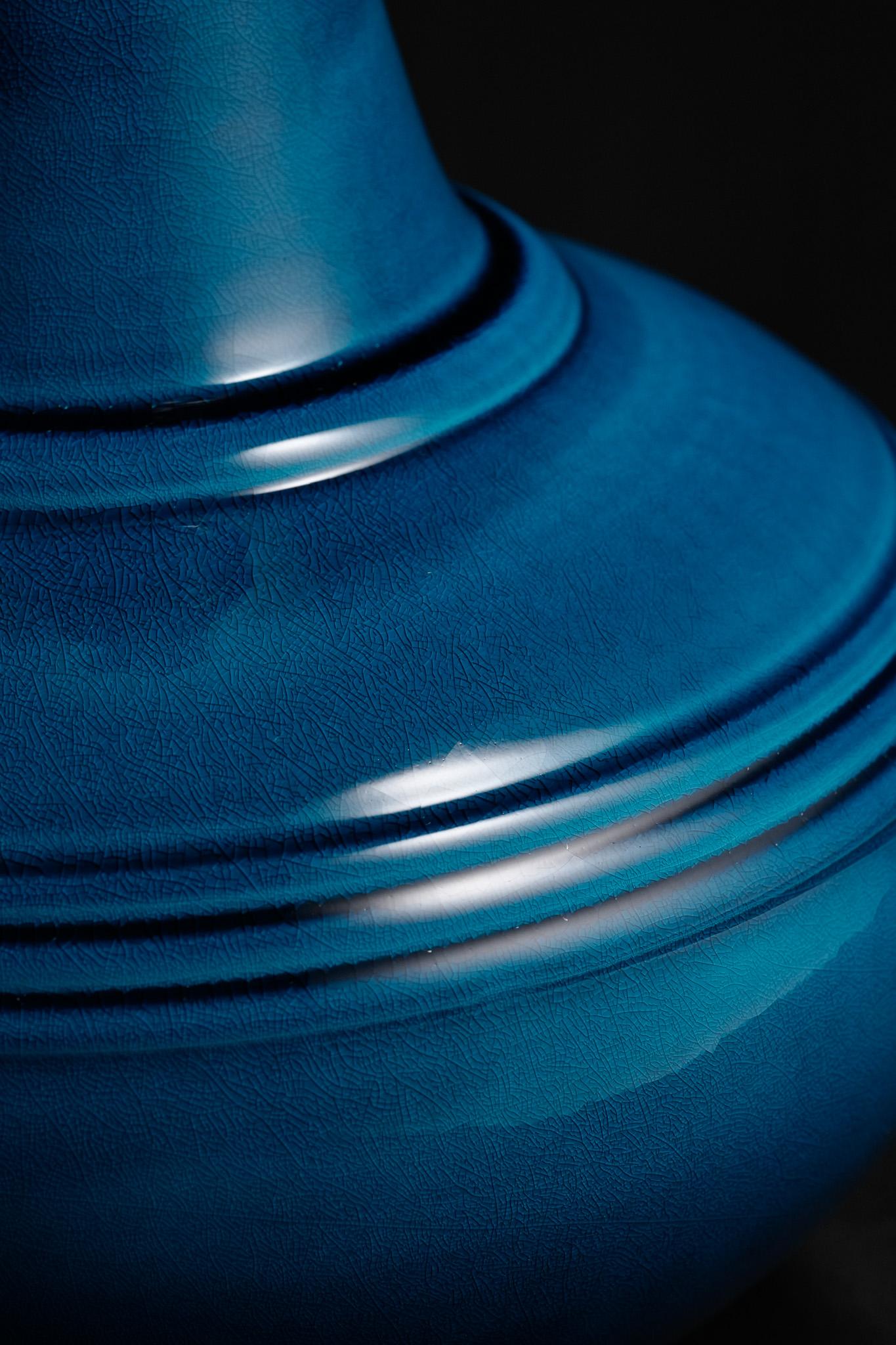 Peacock Blue String Vase