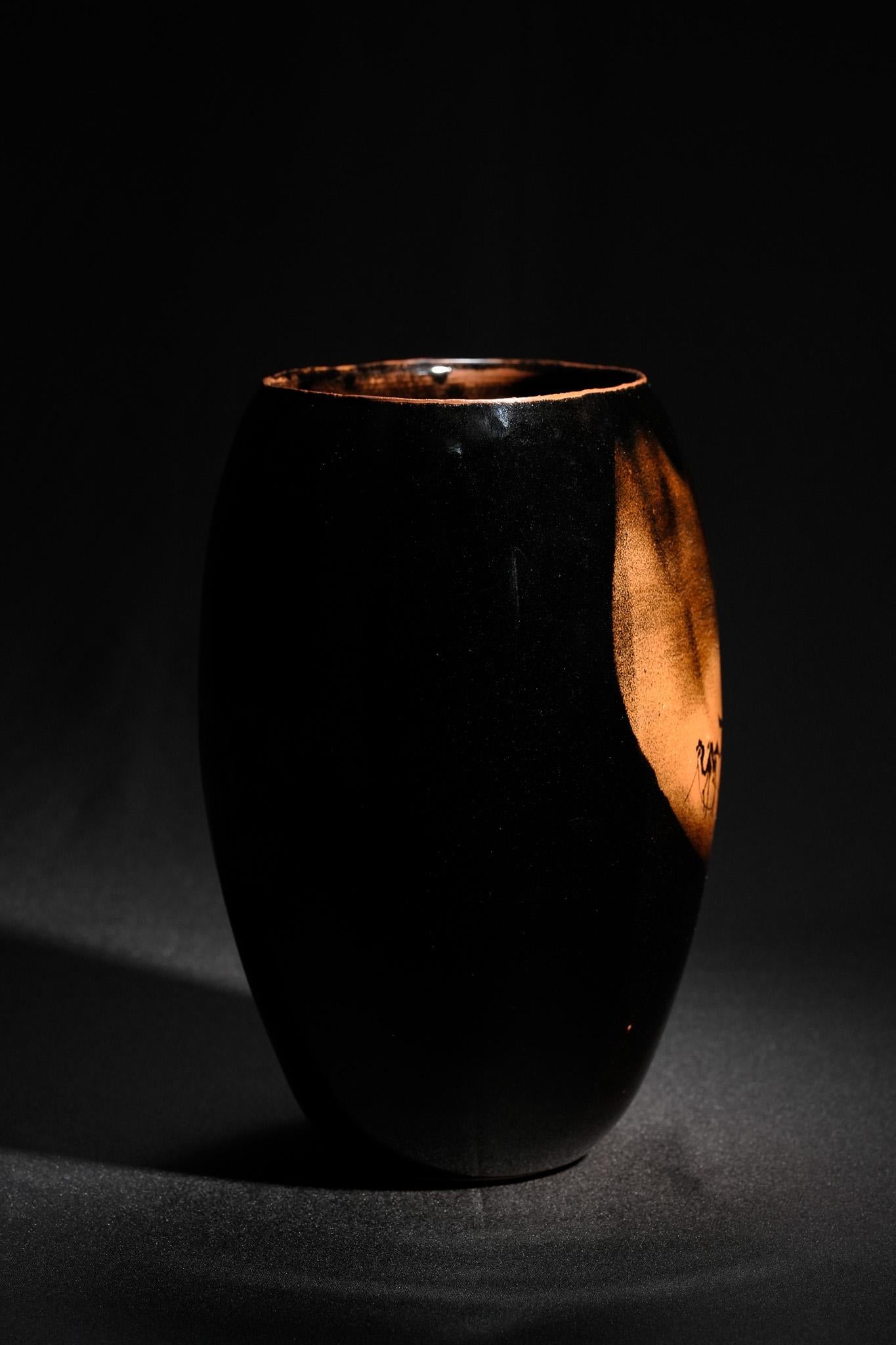 Iron-Glazed Camel Vase For Sale 2