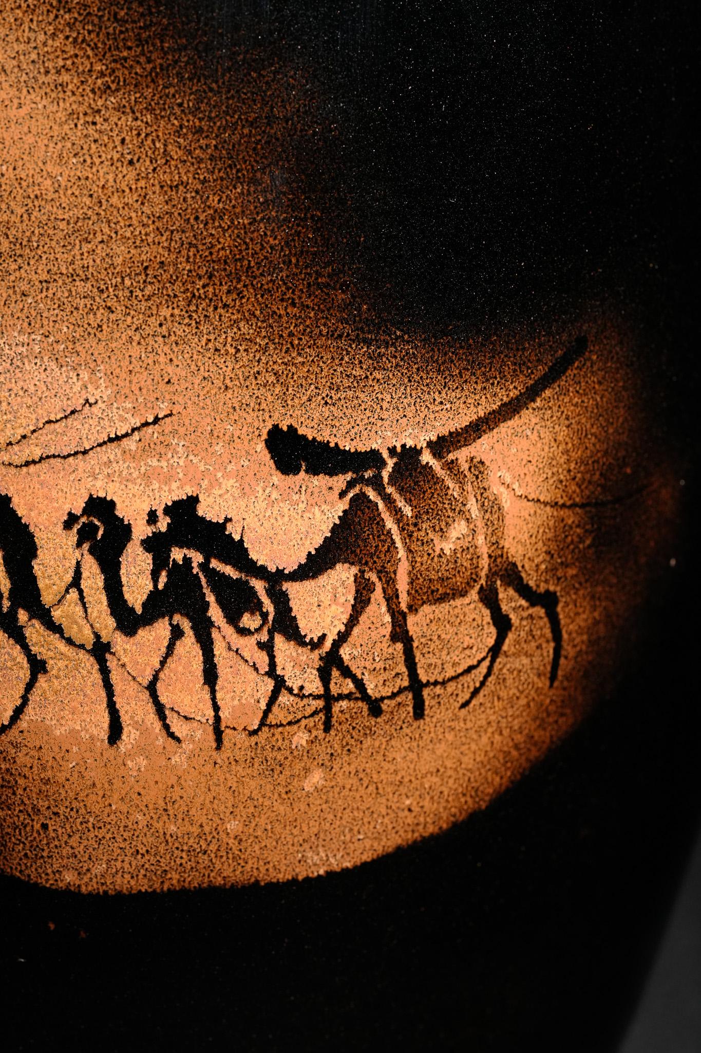 Iron-Glazed Camel Vase For Sale 8