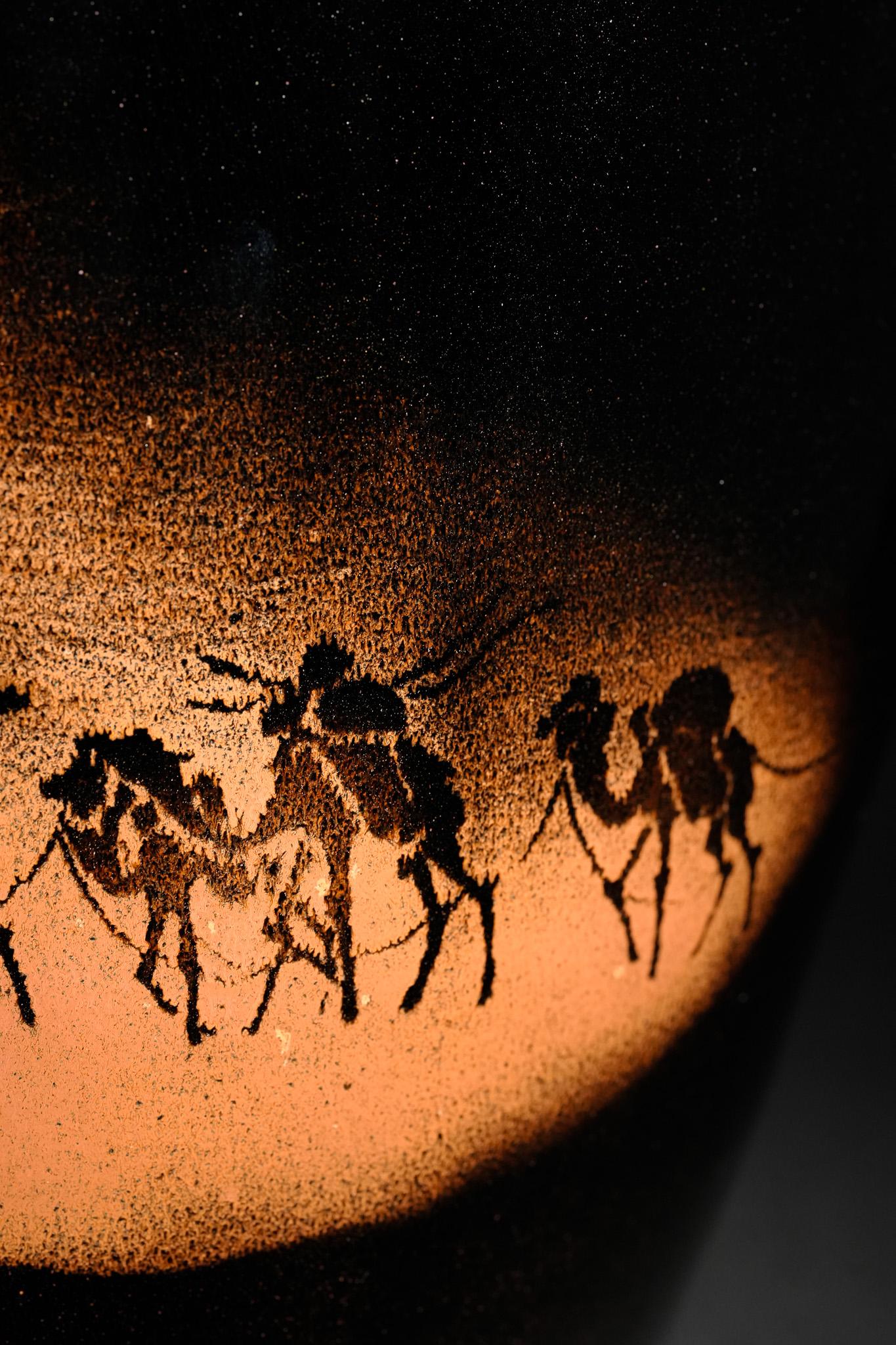 Iron-Glazed Camel Vase For Sale 5