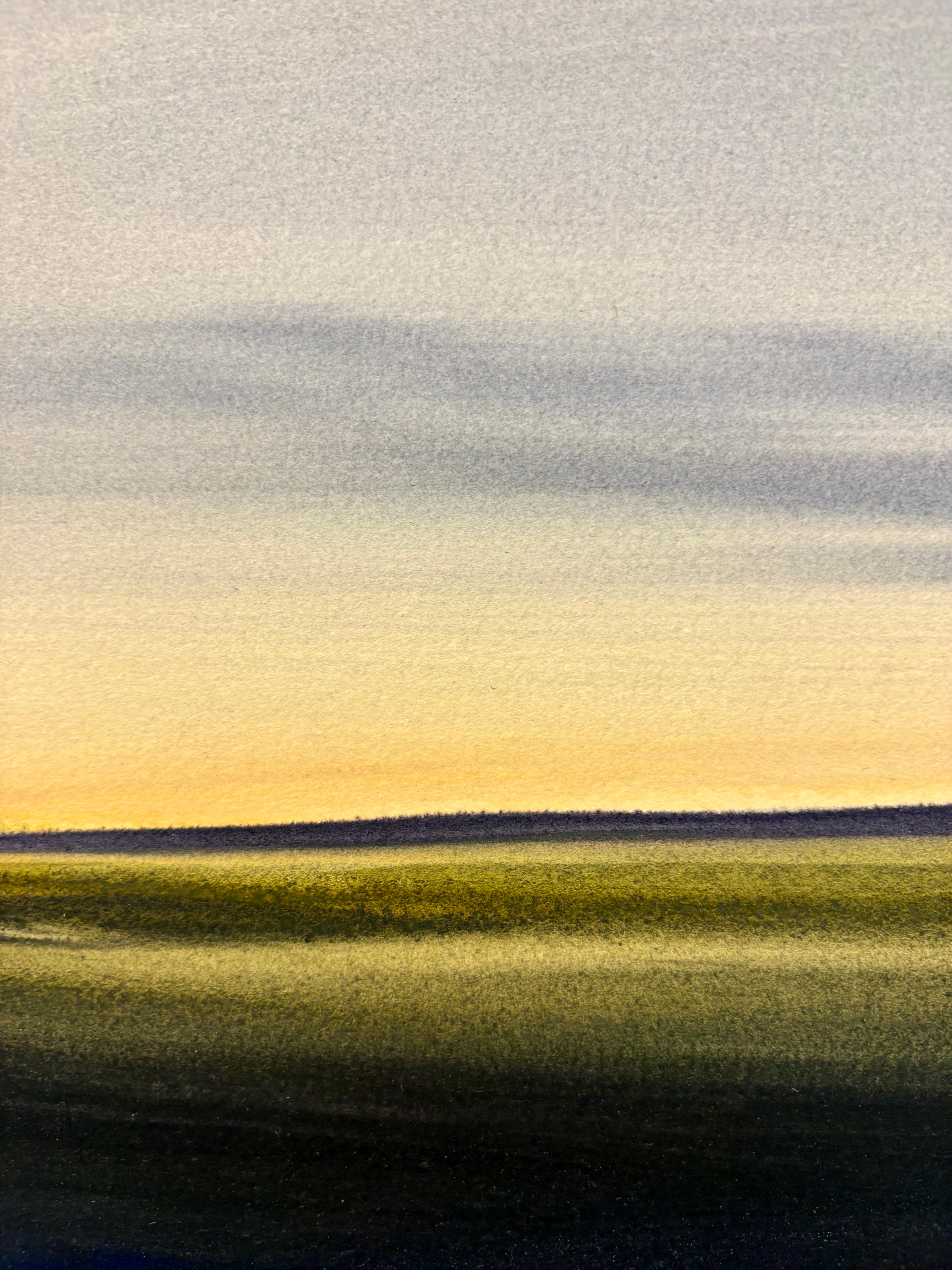 No. 28, Peinture à l'aquarelle d'un paysage atmosphérique, 2025 en vente 1