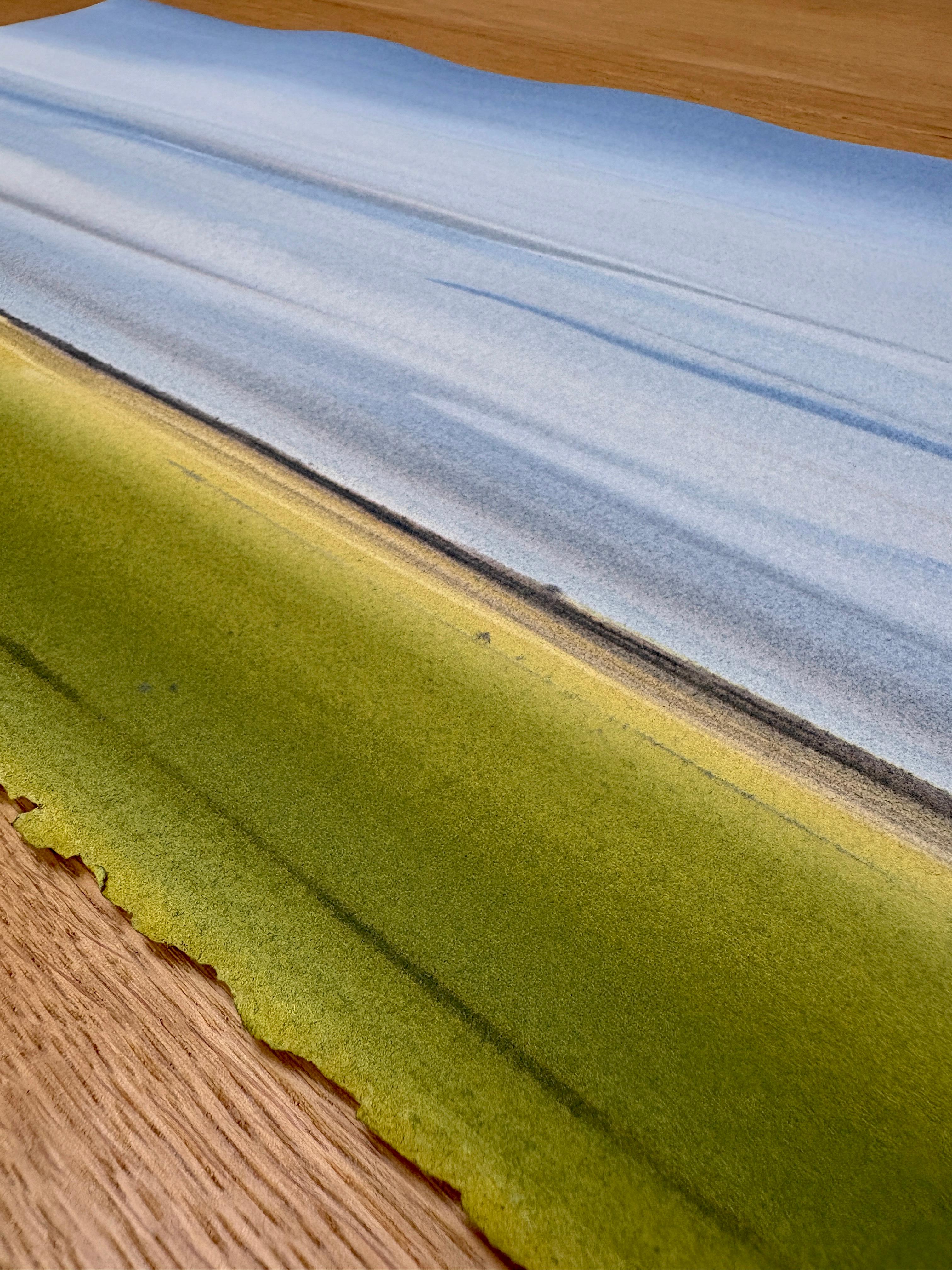 No 32, Peinture à l'aquarelle d'un paysage atmosphérique, 2025 - Art de Dodi Fredericks