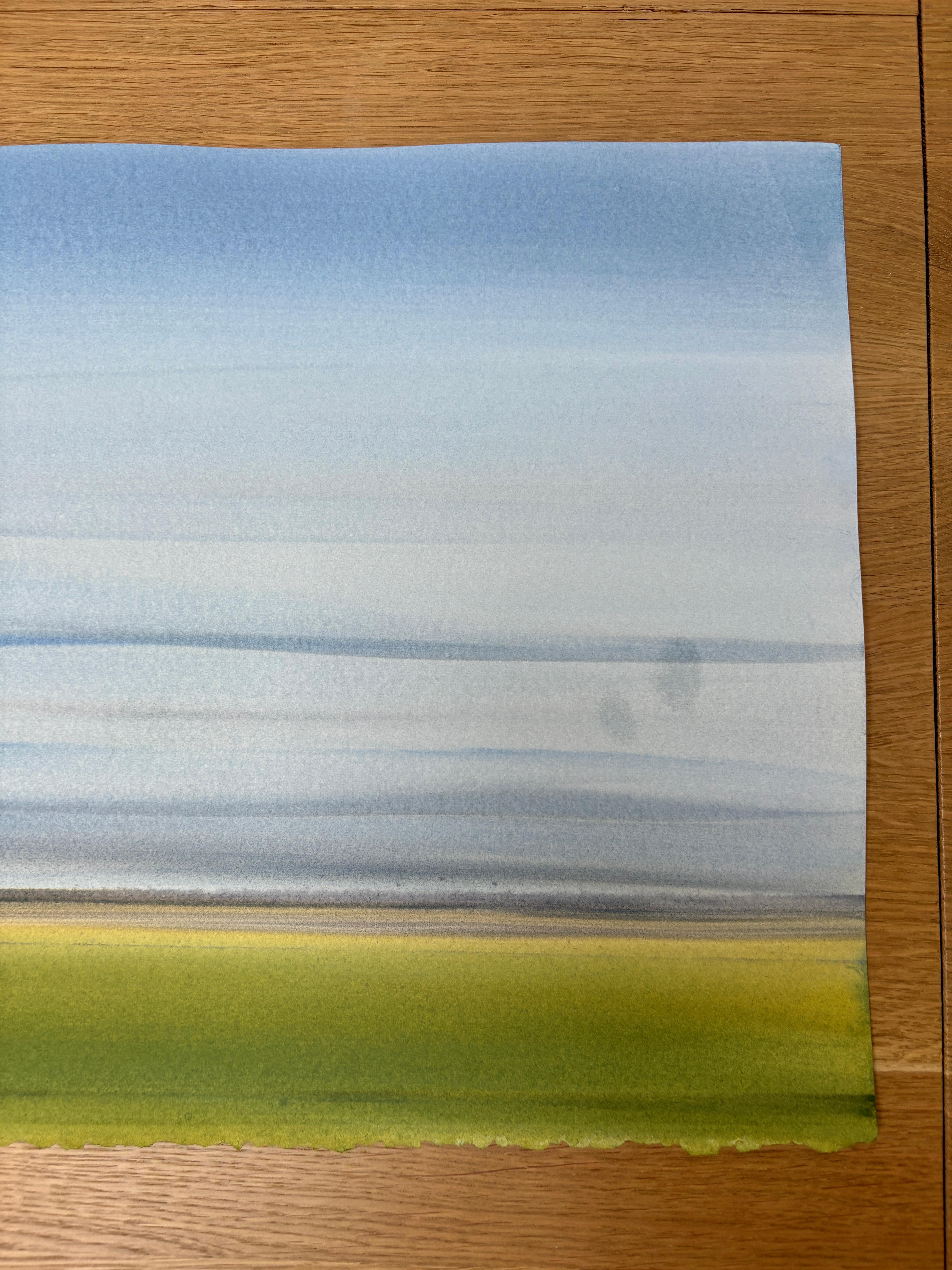 No 32, Peinture à l'aquarelle d'un paysage atmosphérique, 2025 en vente 1