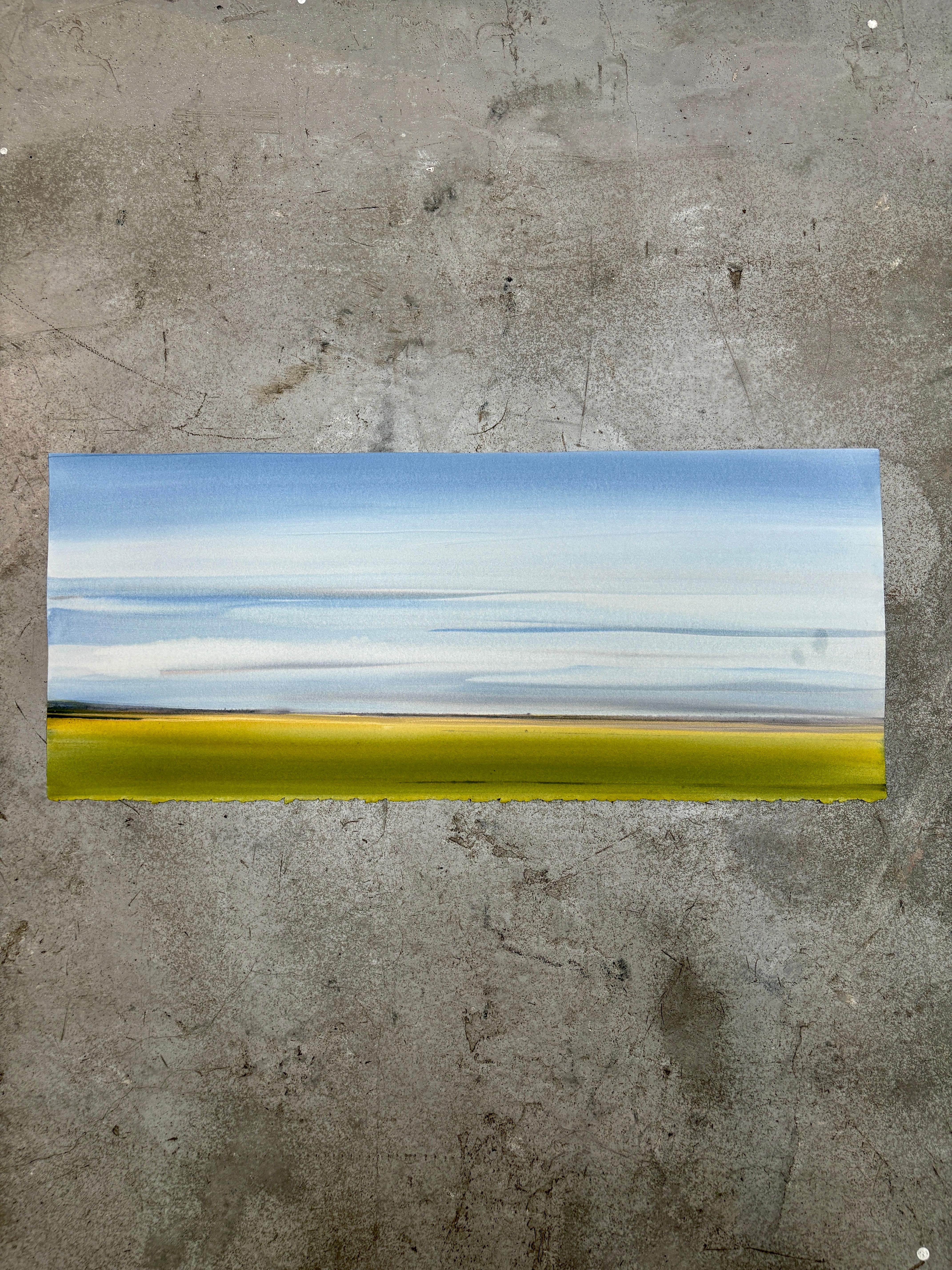 No 32, Peinture à l'aquarelle d'un paysage atmosphérique, 2025 en vente 4