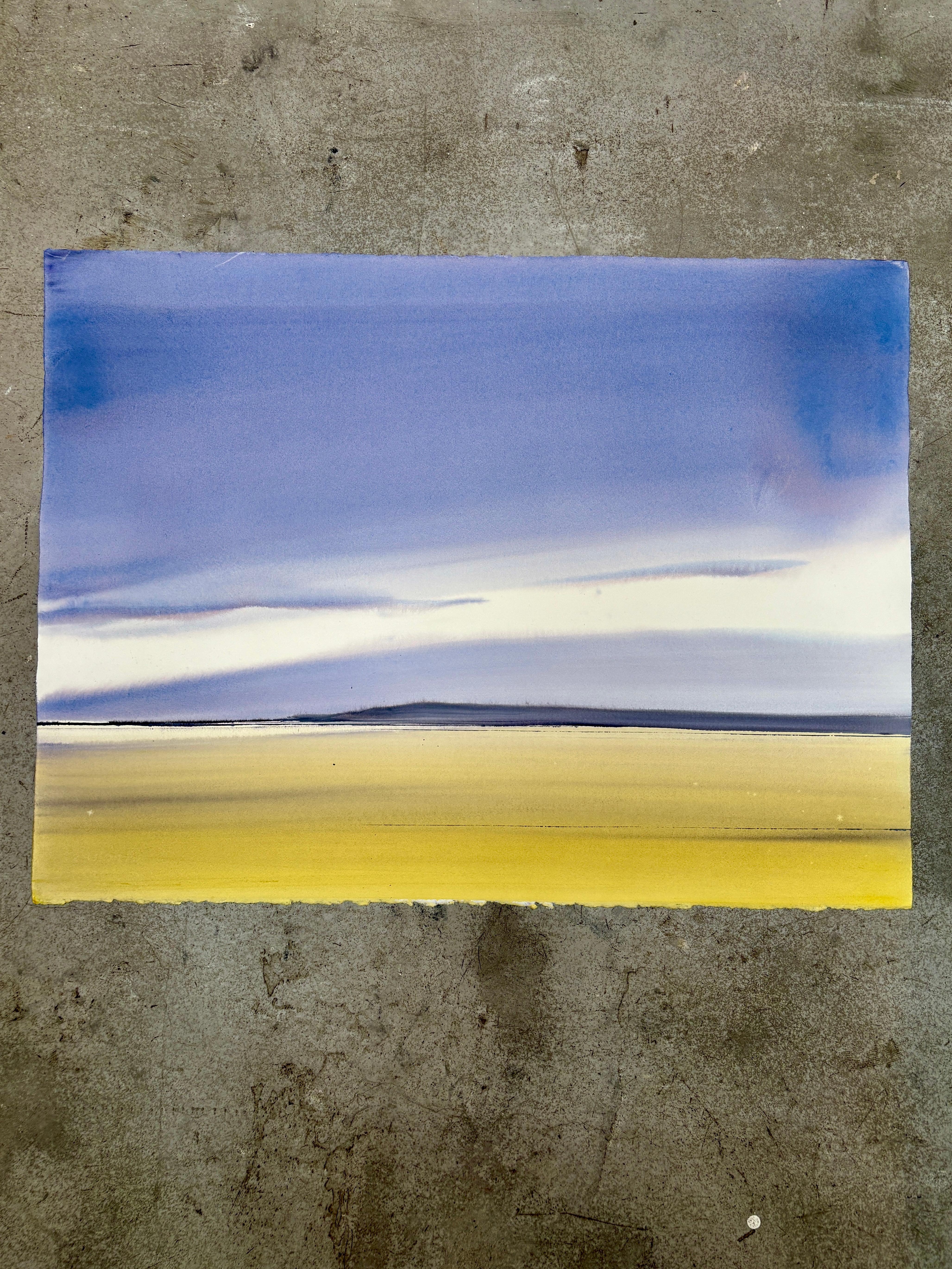 No. 34, Peinture à l'aquarelle d'un paysage atmosphérique, 2025 en vente 3