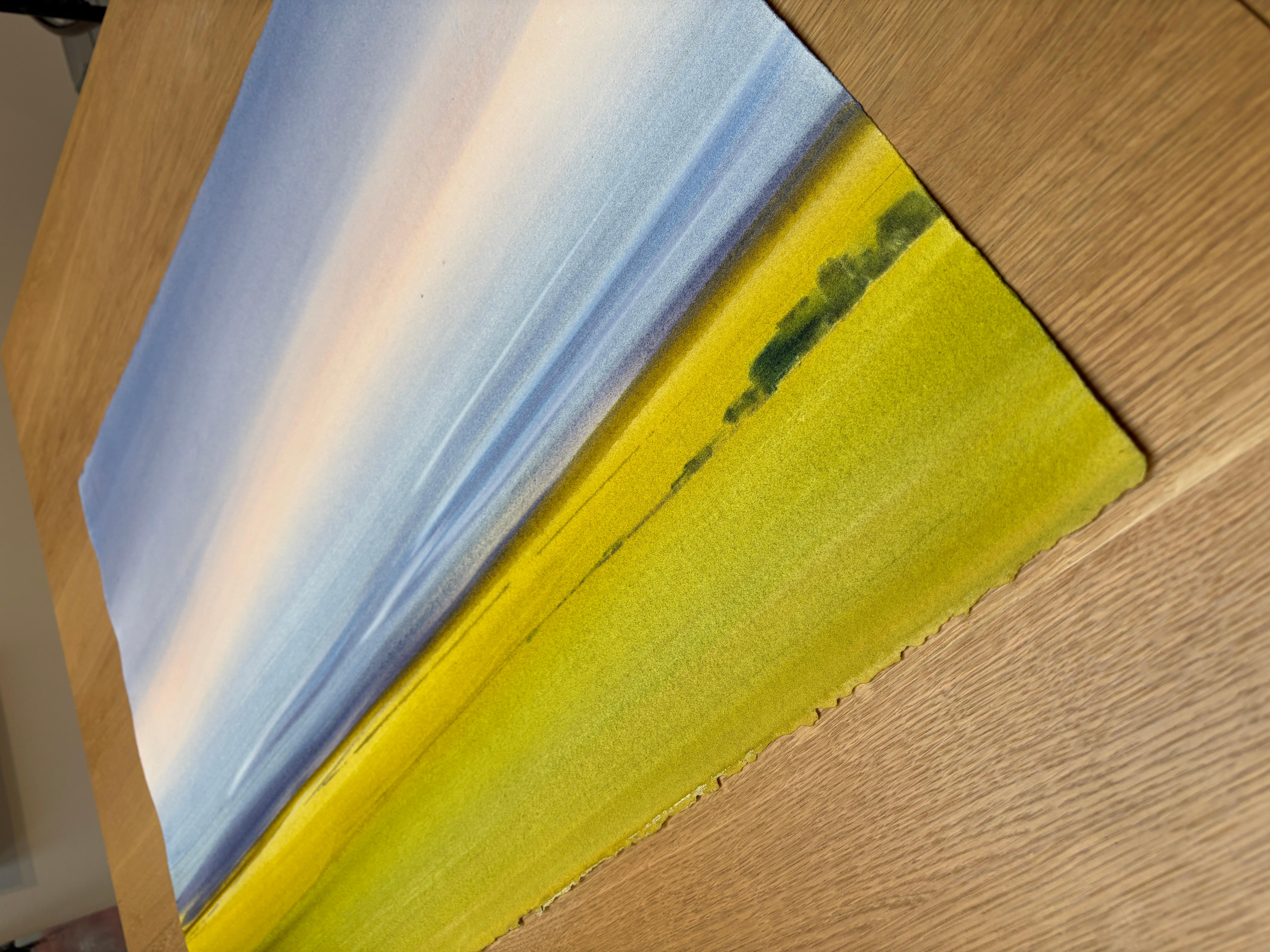 No. 35, Peinture à l'aquarelle d'un paysage atmosphérique, 2025 en vente 1